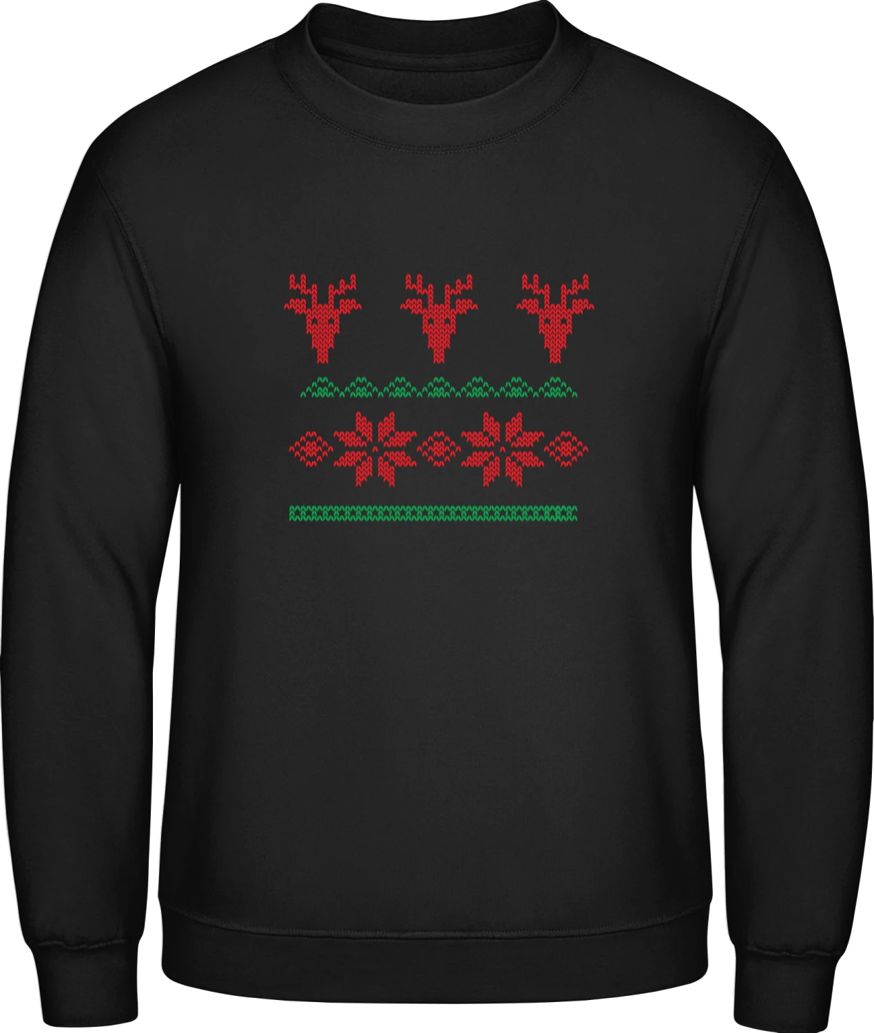 Reindeer Winter Pattern - Black AWDis sweatshirt Men - Front