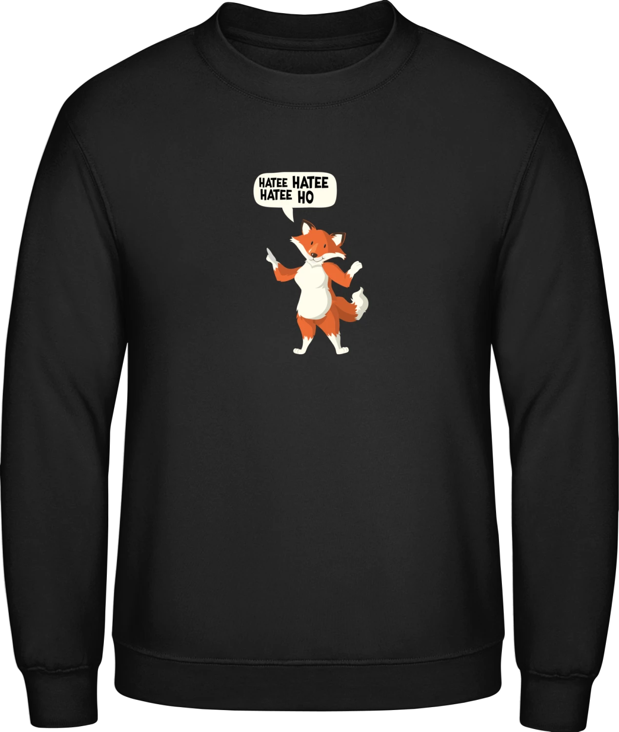 Hatee Hatee Hatee Ho Song Fox - Black AWDis sweatshirt Men - Front