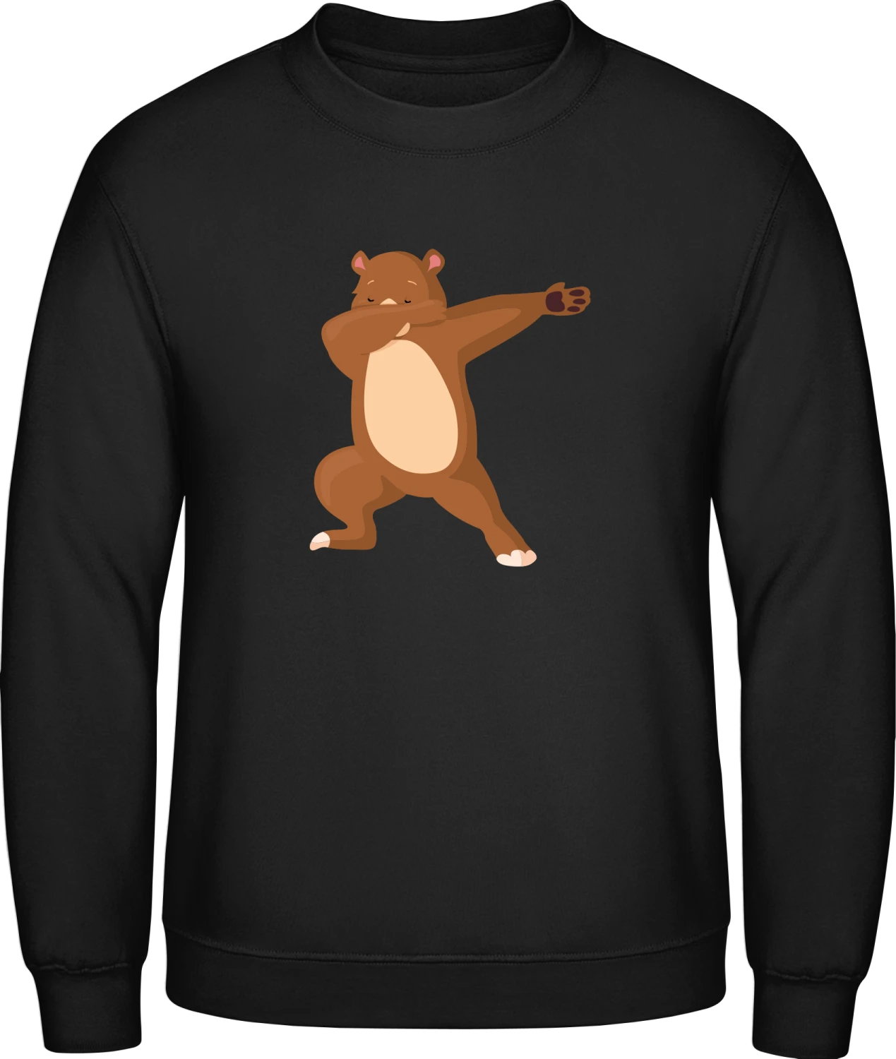 Bear Dab - Black AWDis sweatshirt Men - Front