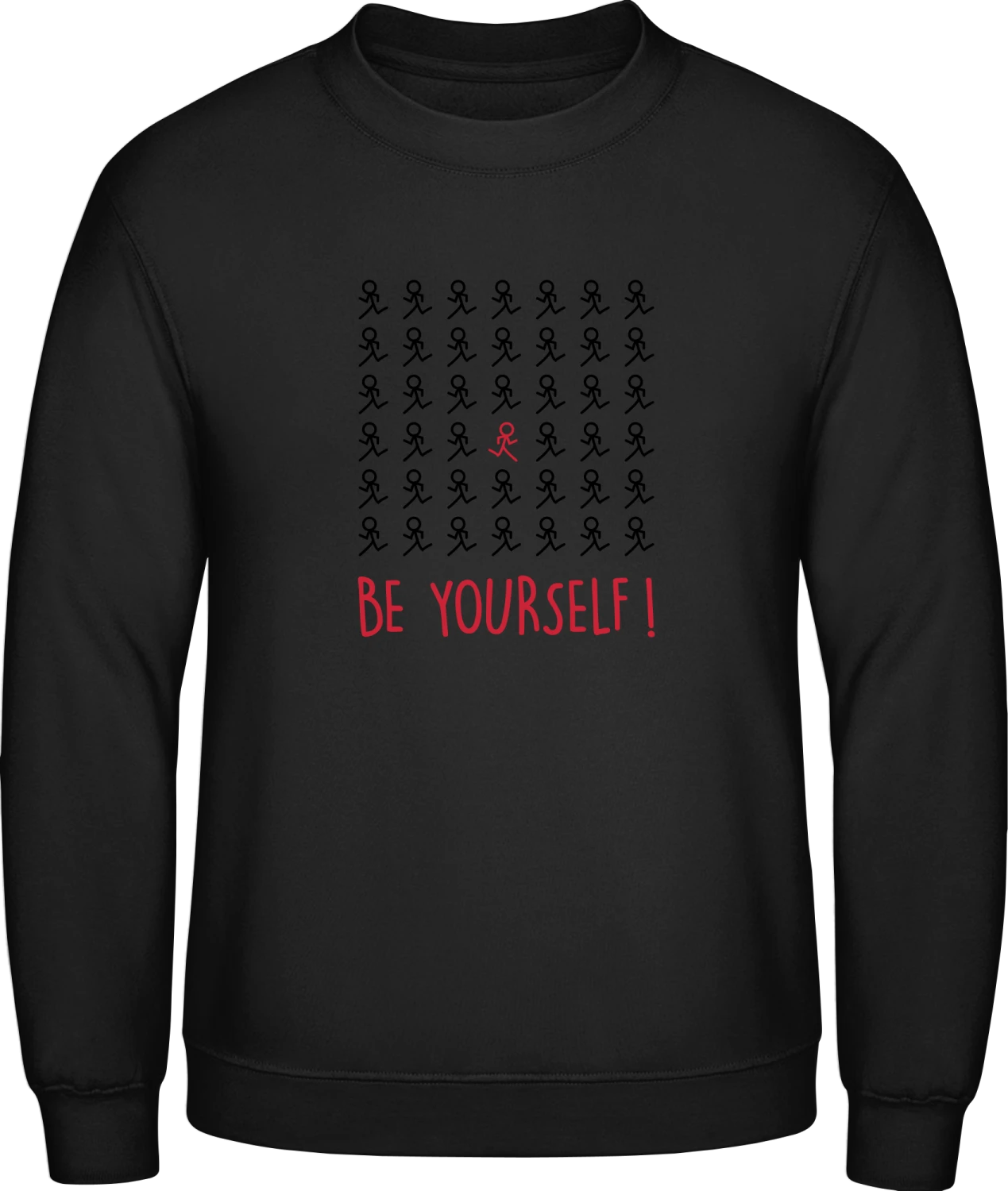 Be Yourself! - Black AWDis sweatshirt Men - Front