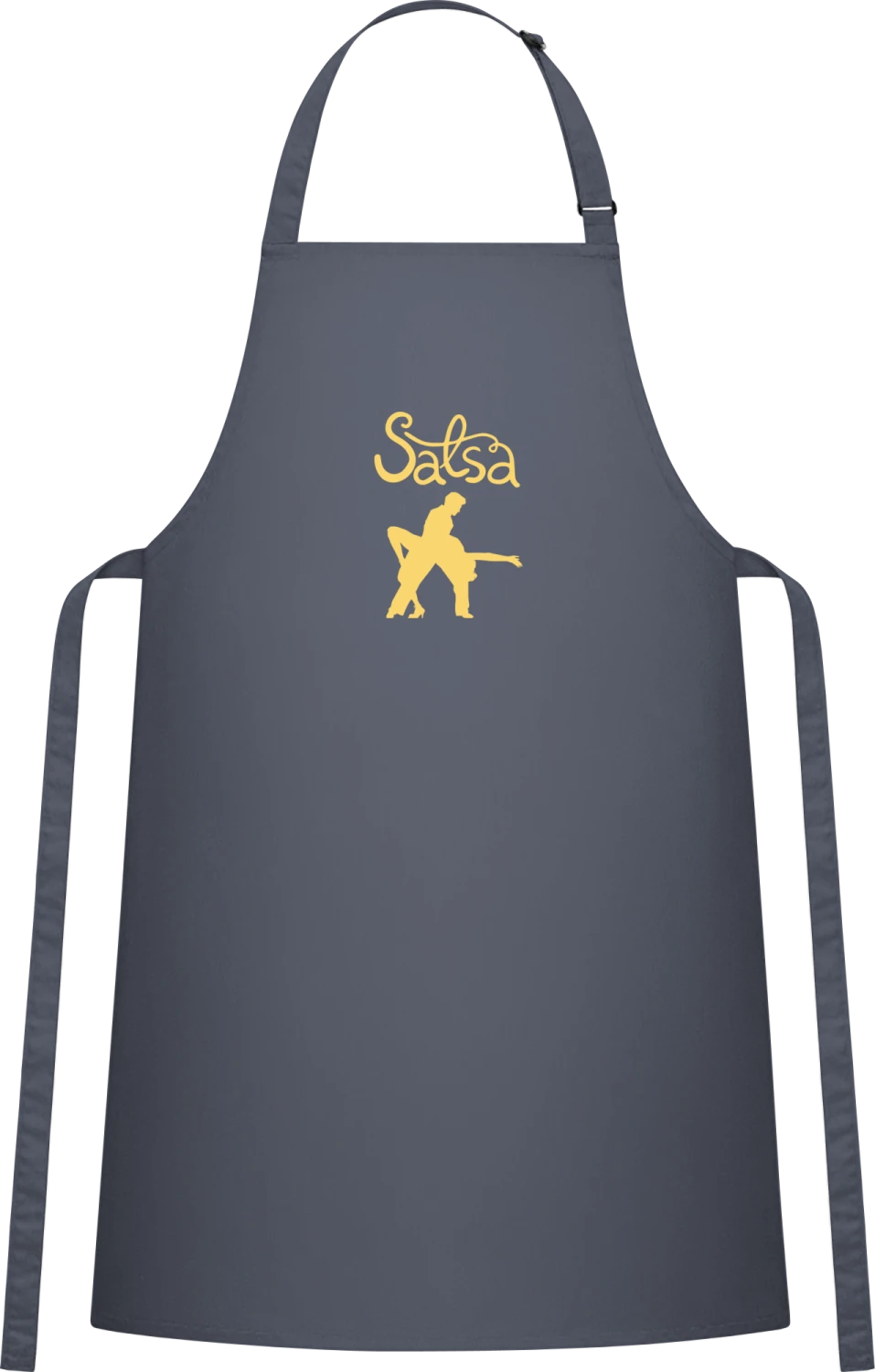 Salsa Dancing - Dark Grey Cotton Bib Apron - Front
