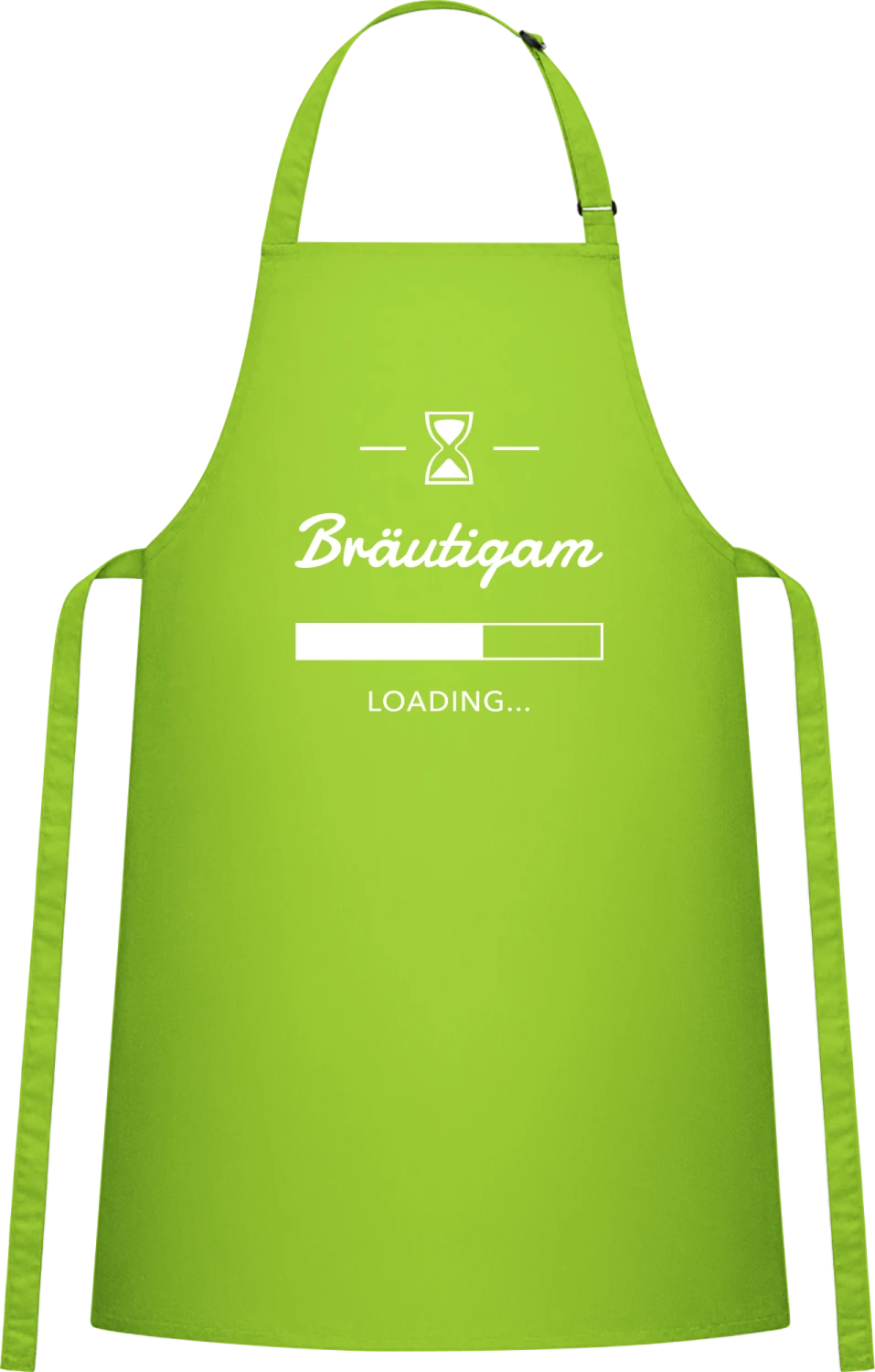 Bräutigam loading - Lime Cotton Bib Apron - Front