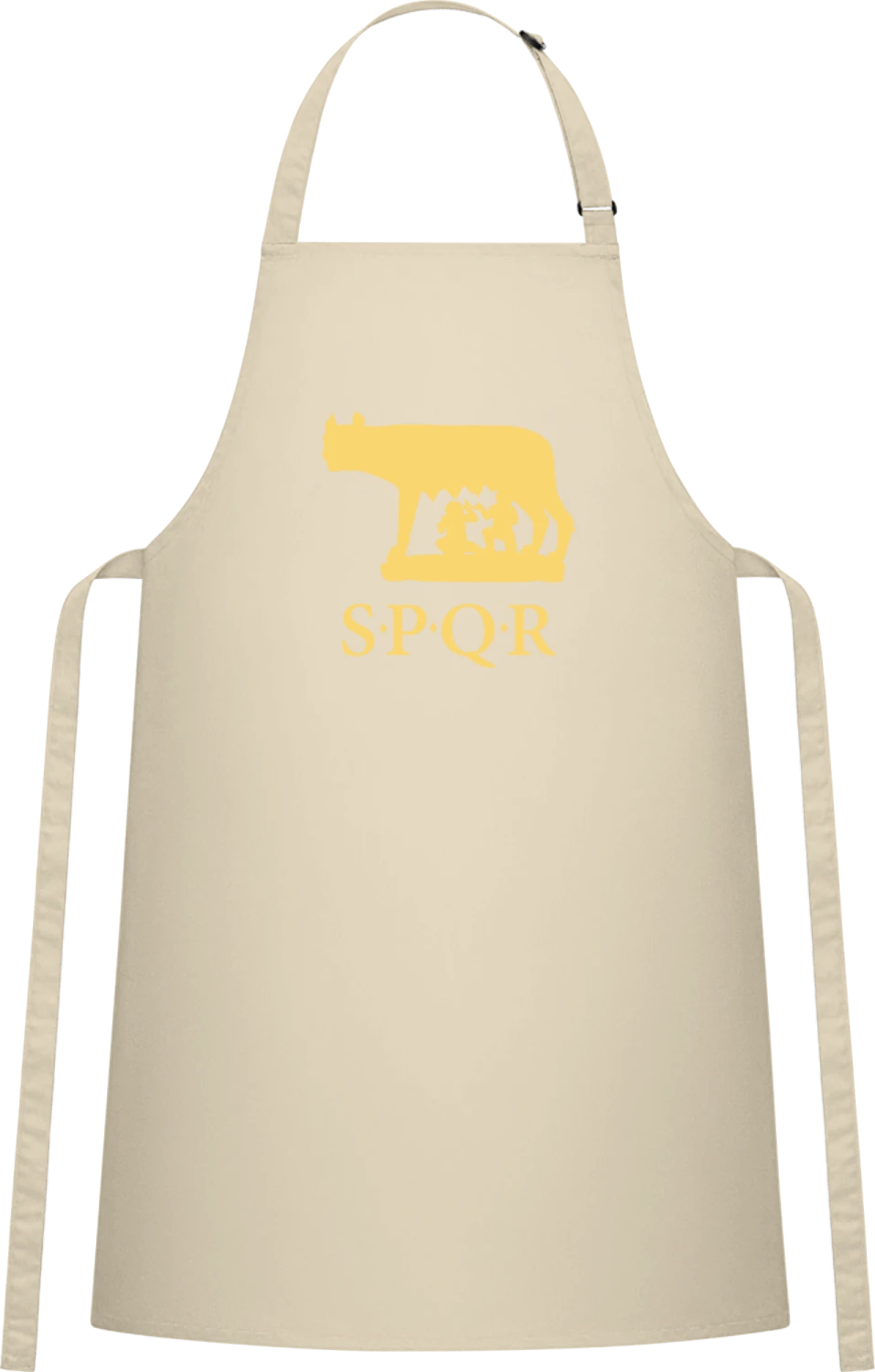 S.P.Q.R - Natural Cotton Bib Apron - Front