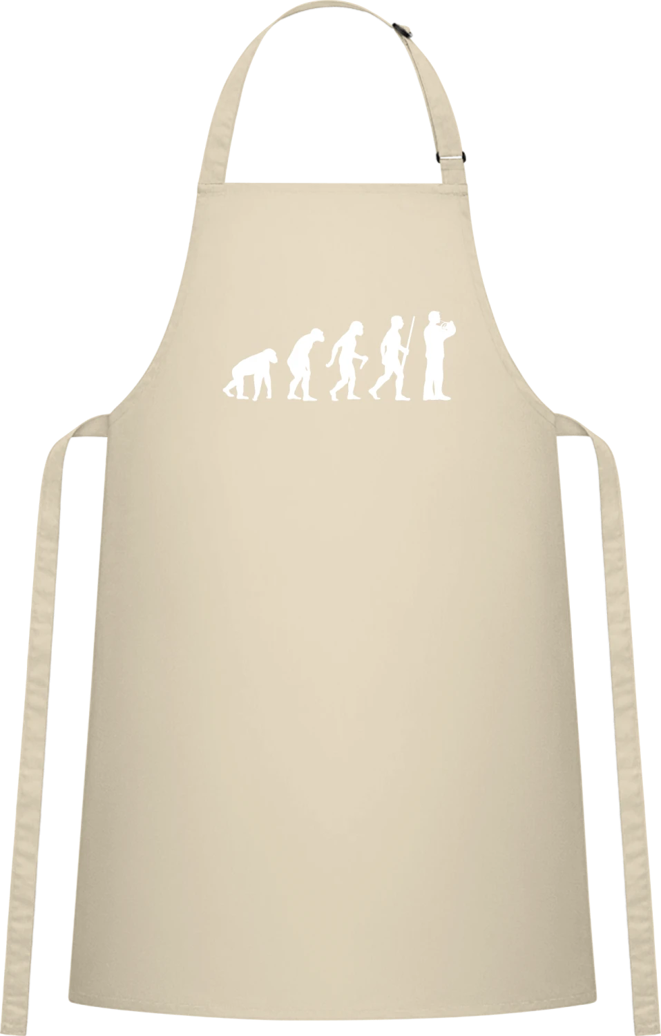 French Horn Player Evolution - Natural Cotton Bib Apron - Front