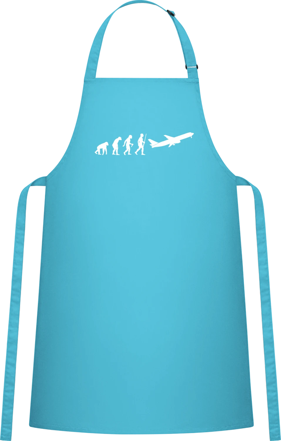 Pilot Evolution - Turquoise Cotton Bib Apron - Front