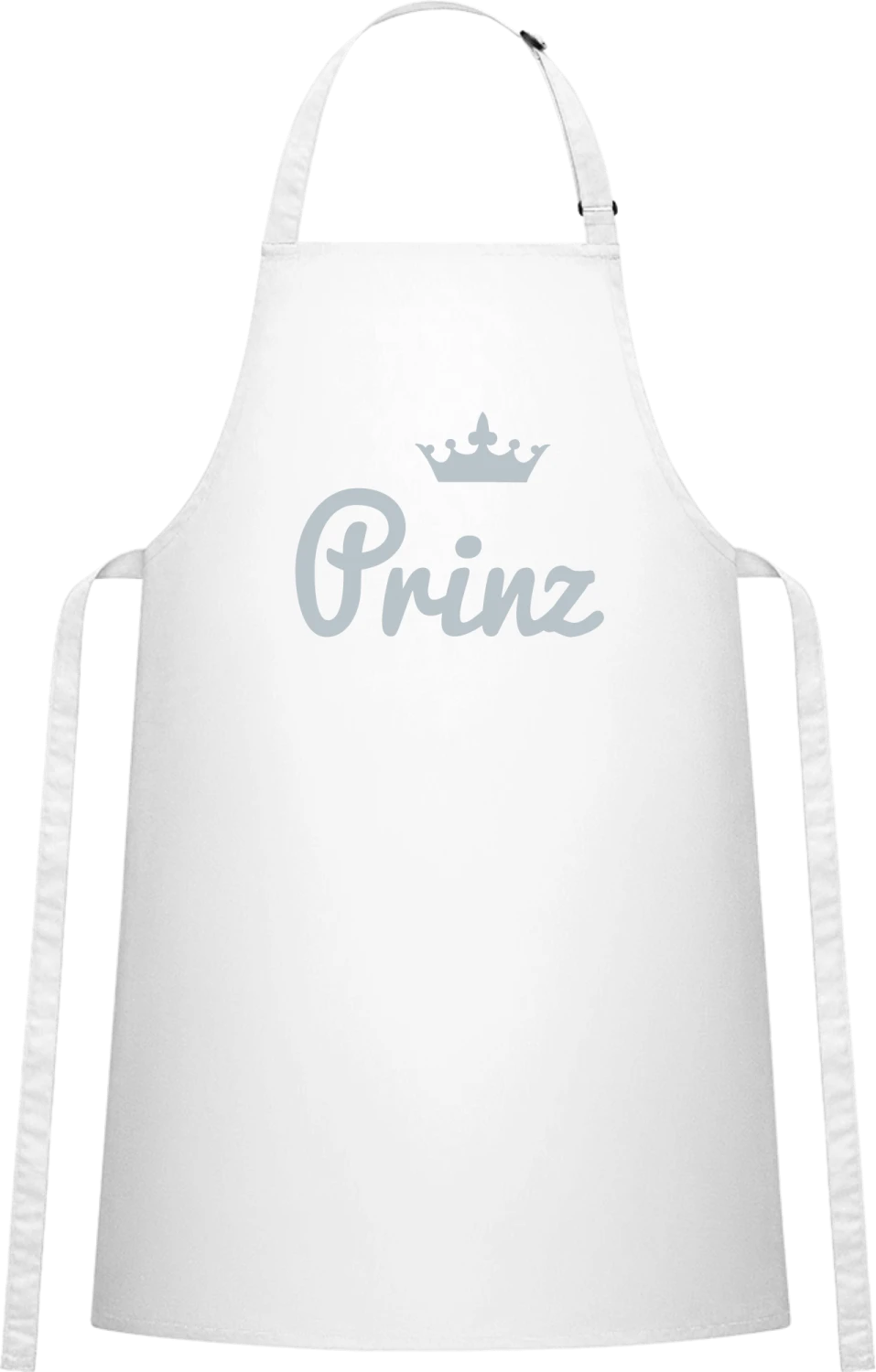 Prinz - White Cotton Bib Apron - Front