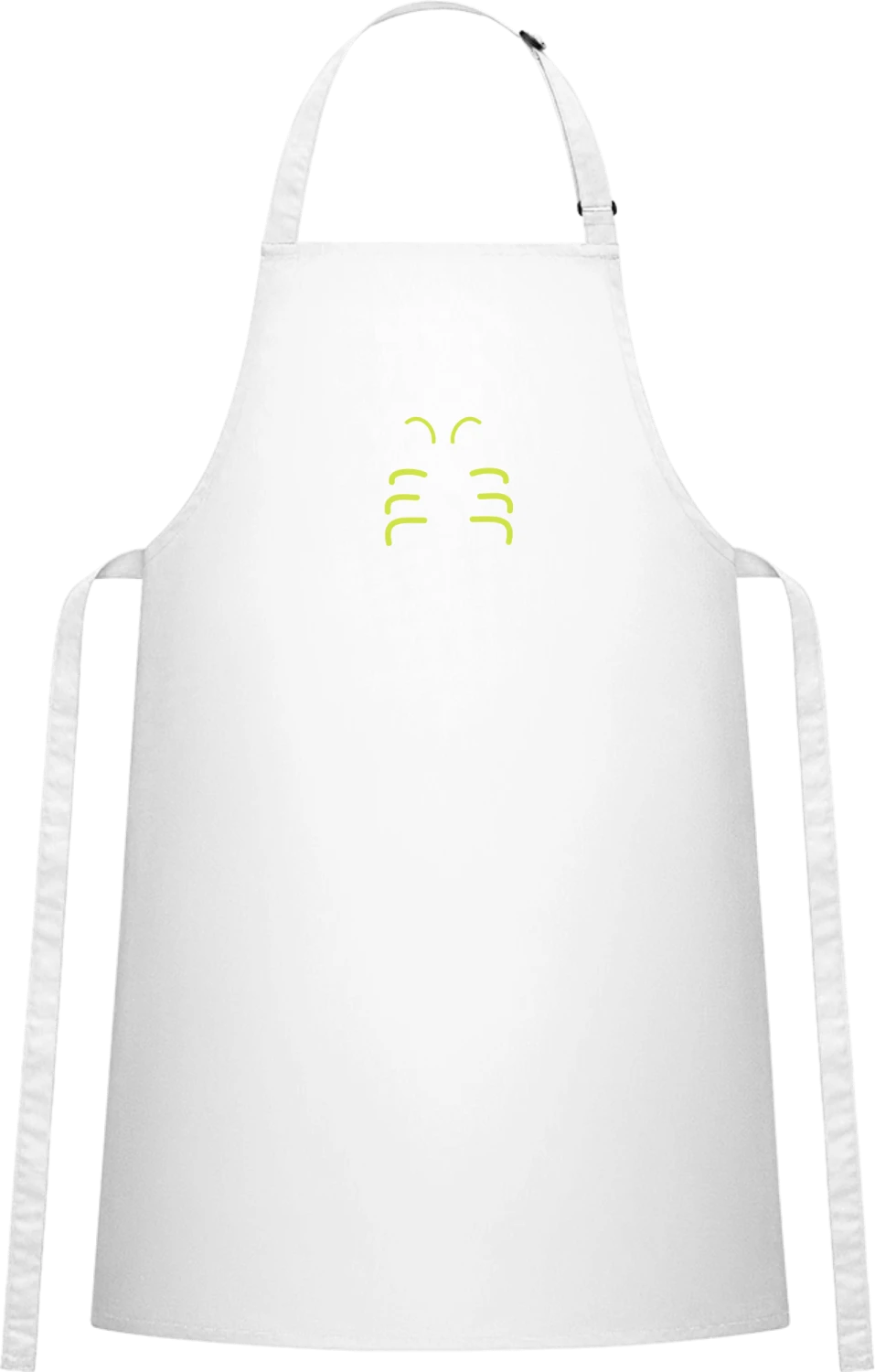 Ladybug - White Cotton Bib Apron - Front