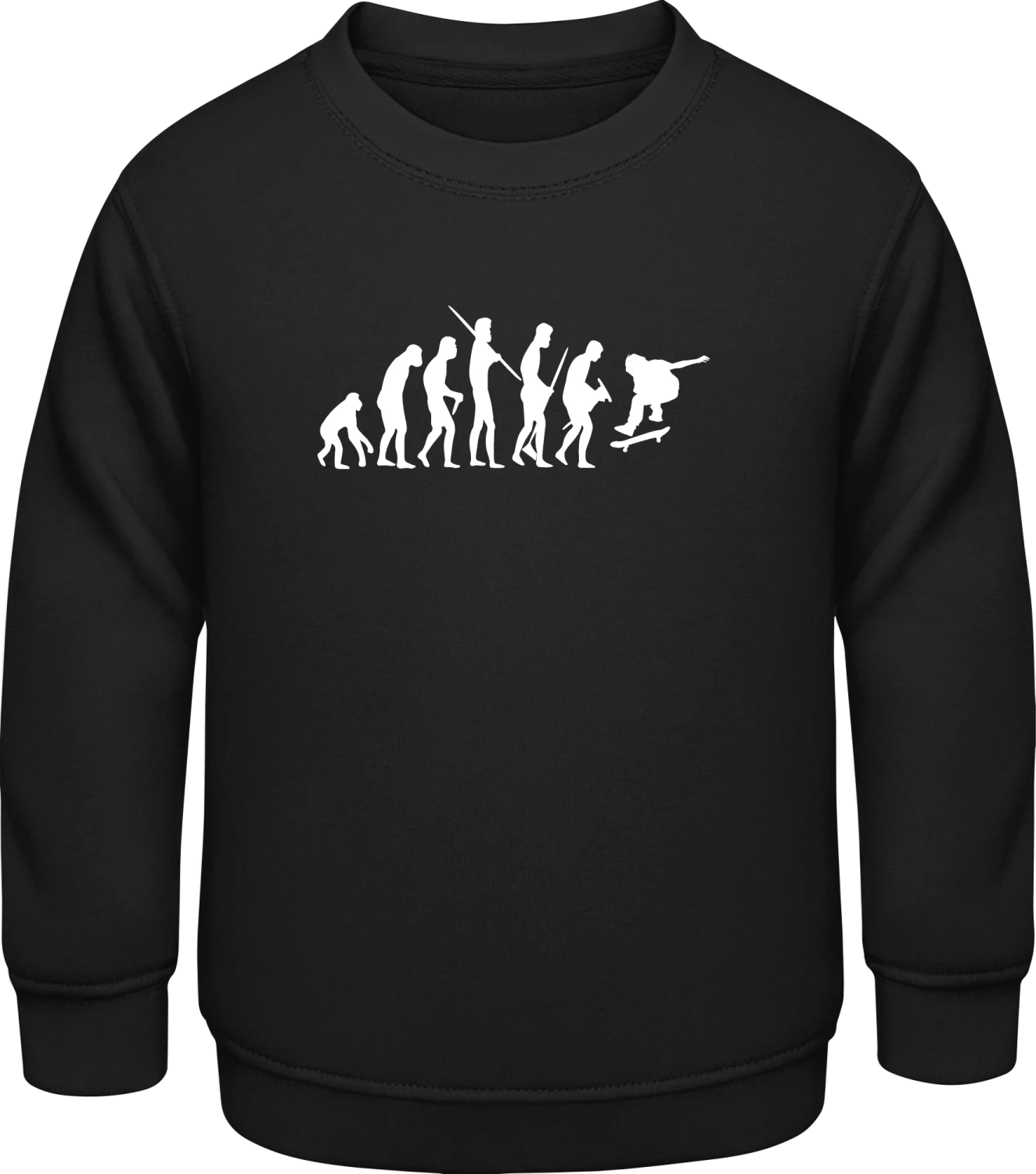 Skate Evolution - Black AWDis Sweat kids - Front