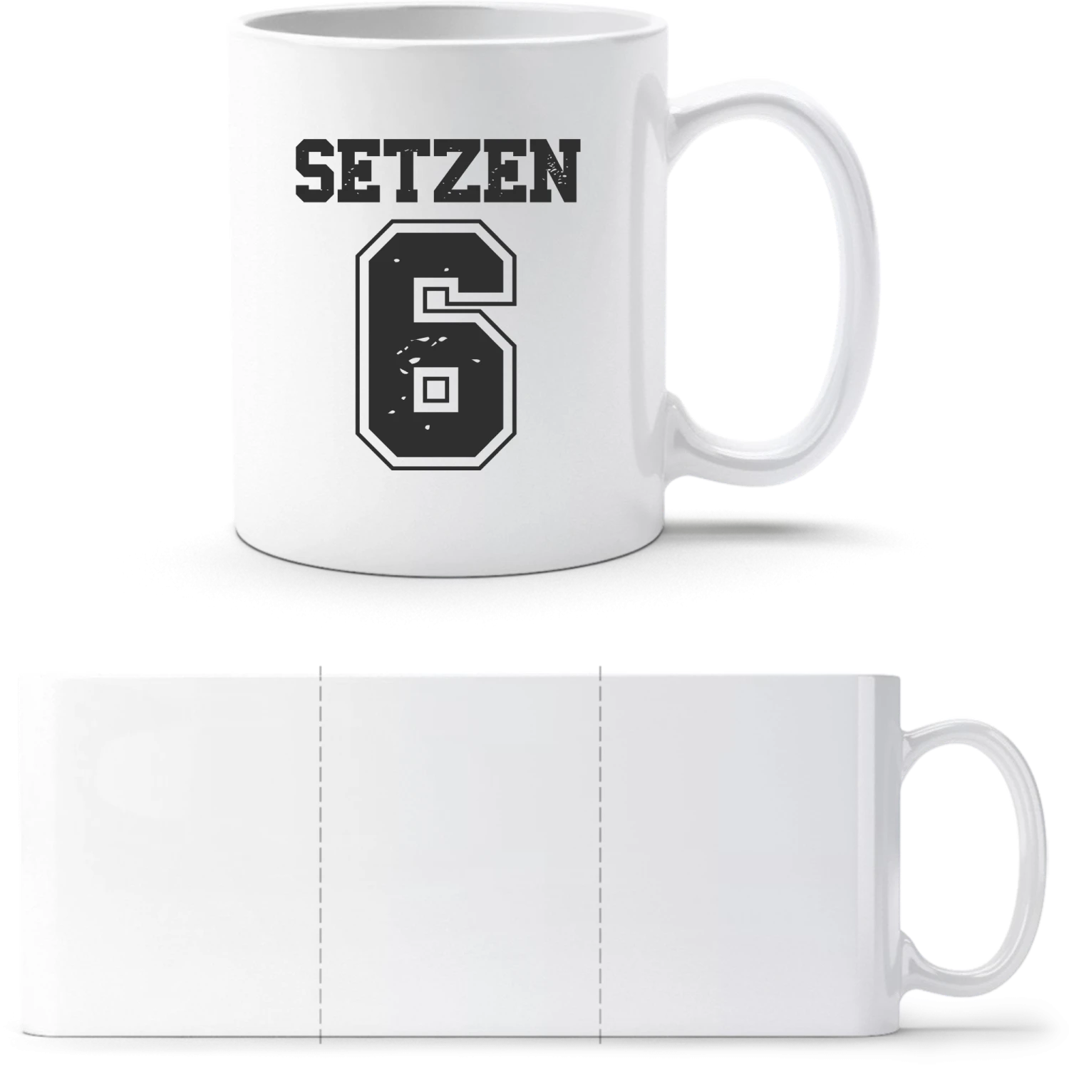 Setzen 6 - White White mug - front