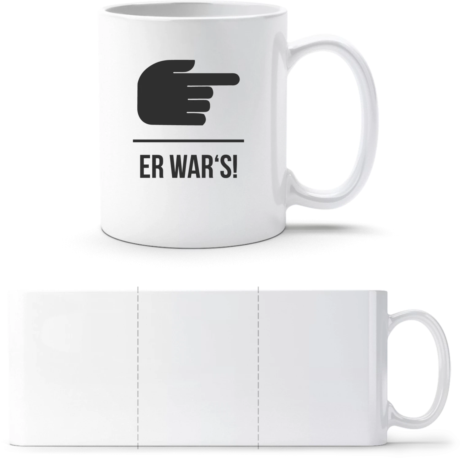 Er war´s - White White mug - front