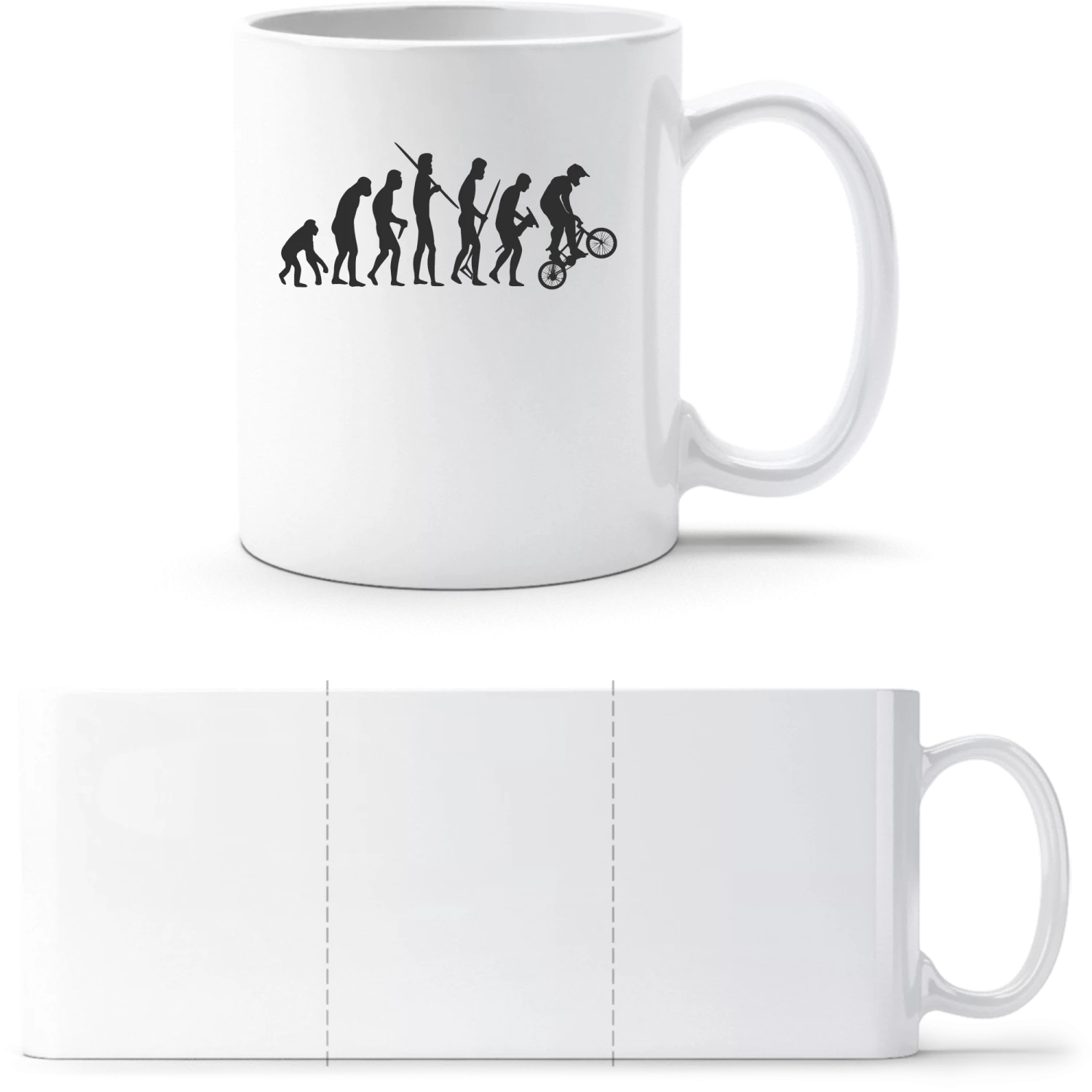 BMX Evolution - White White mug - front