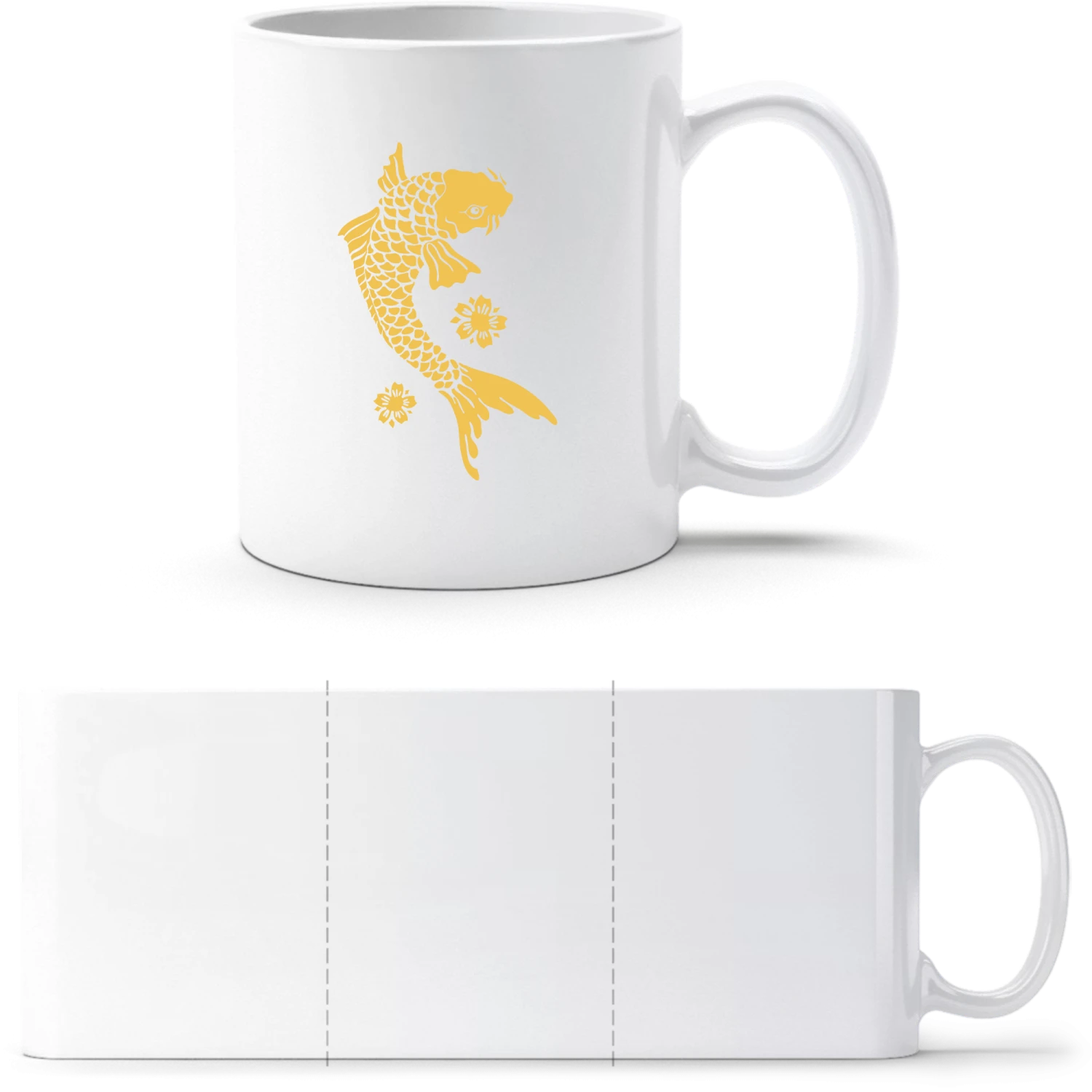 Koi Fish - White White mug - front