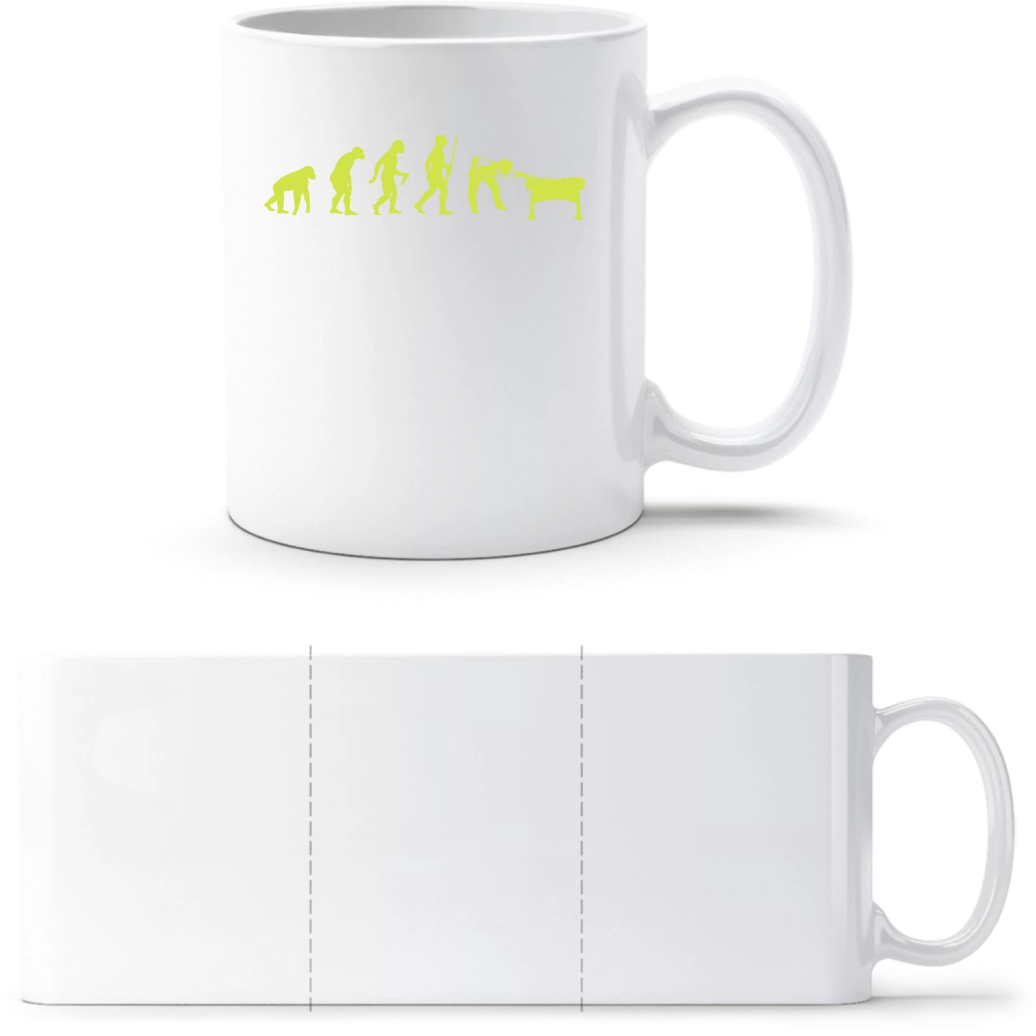 Billiards Evolution - White White mug - front