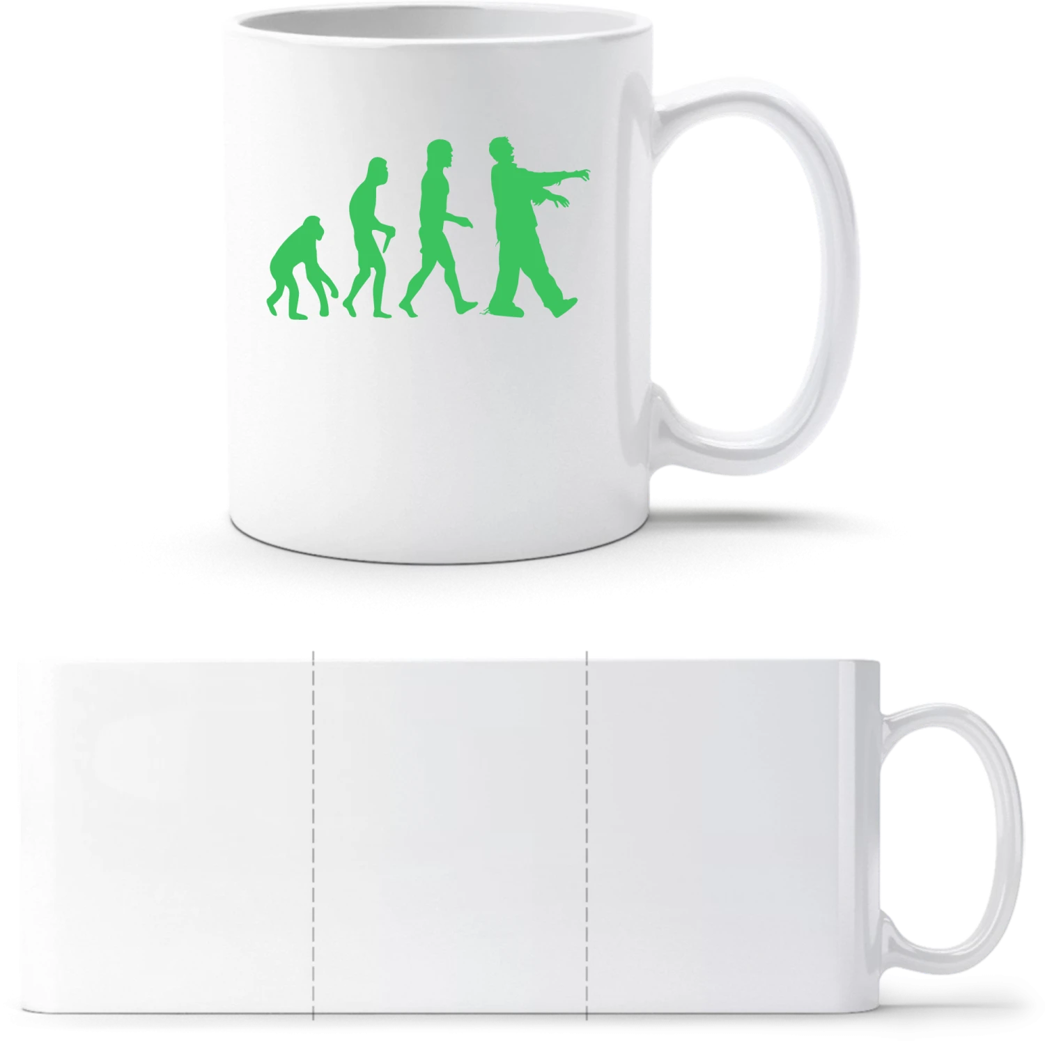 Zombie Evolution - White White mug - front
