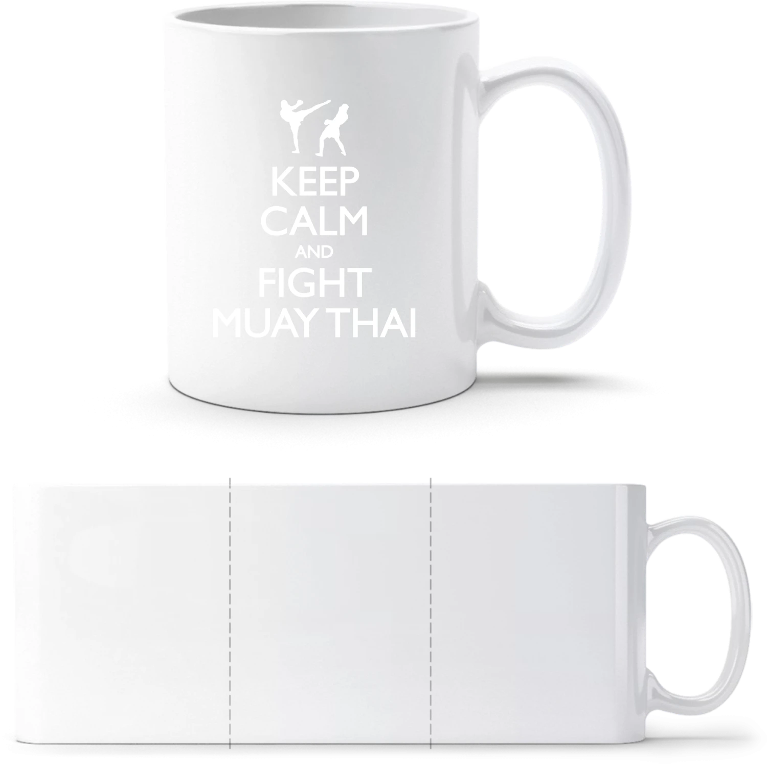 Keep Calm And Practice Muay Thai - White White mug - front
