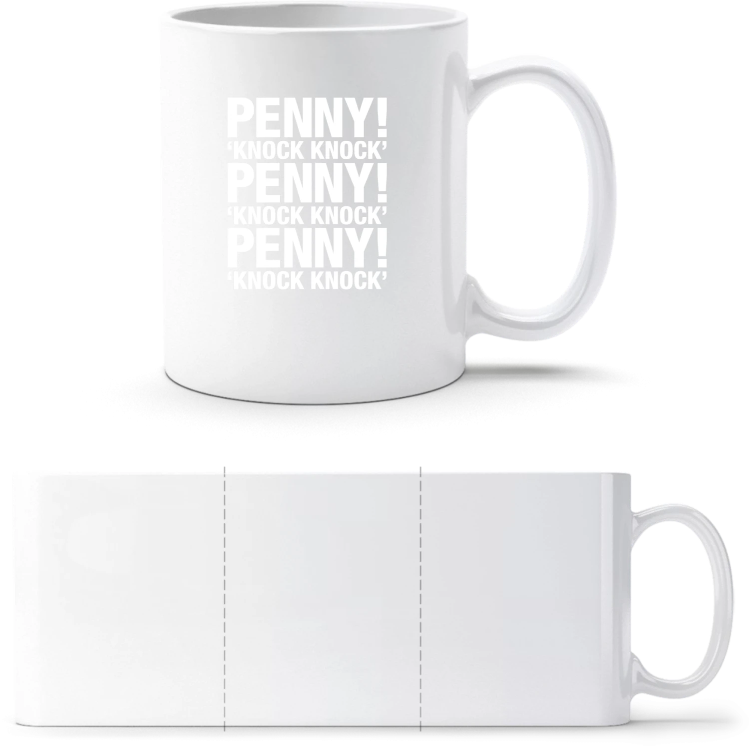 Penny Penny - White White mug - front