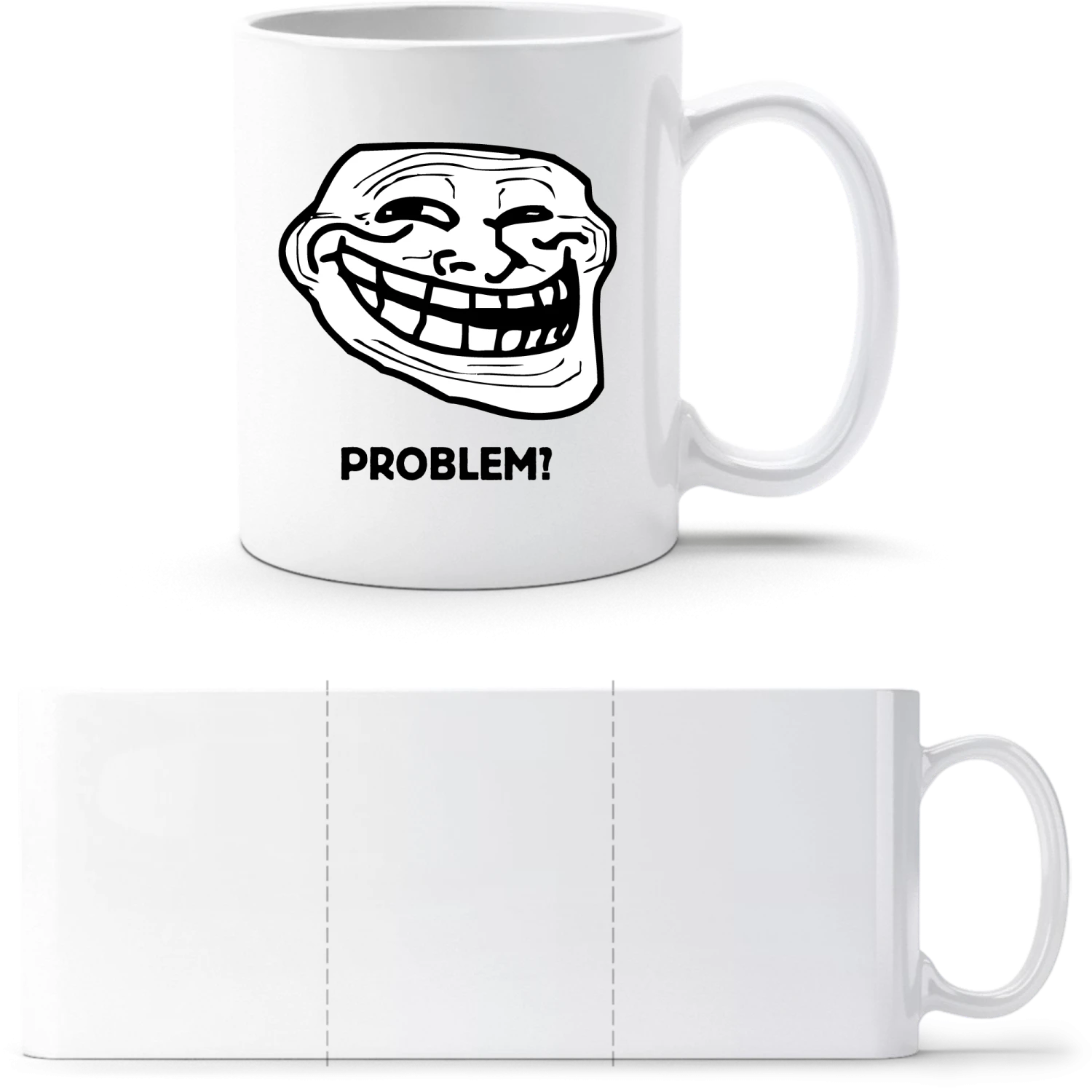 Problem Troll Meme - White White mug - front