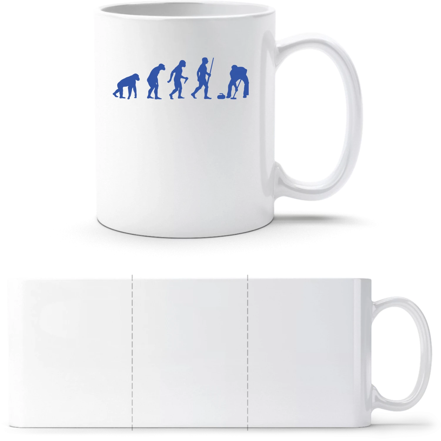 Curling Evolution - White White mug - front