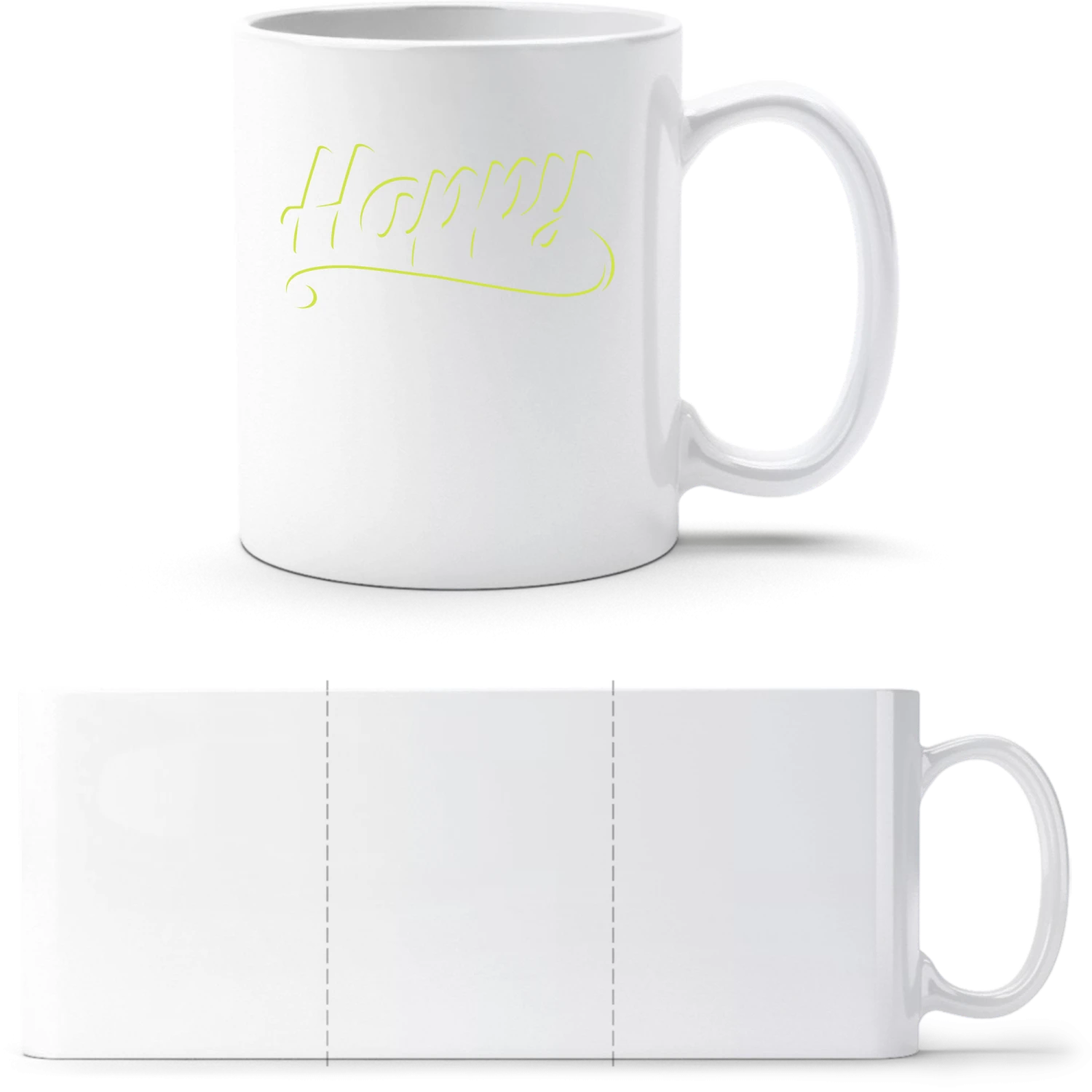 Happy Logo - White White mug - front
