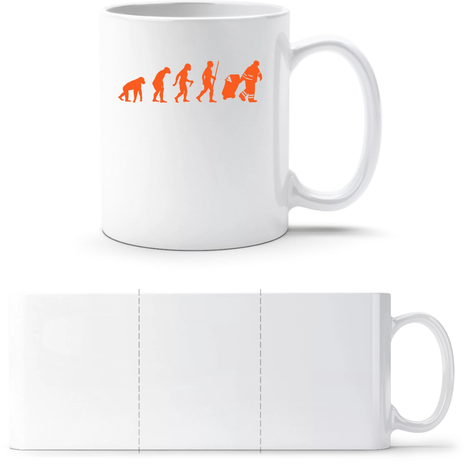 Garbage Man Evolution - White White mug - front