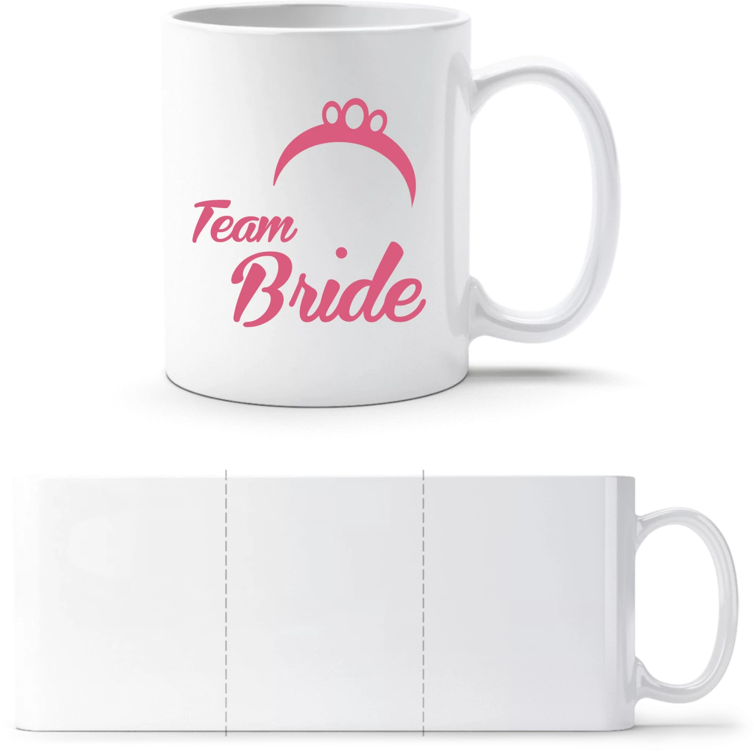 Team Bride Princess Crown - White White mug - front