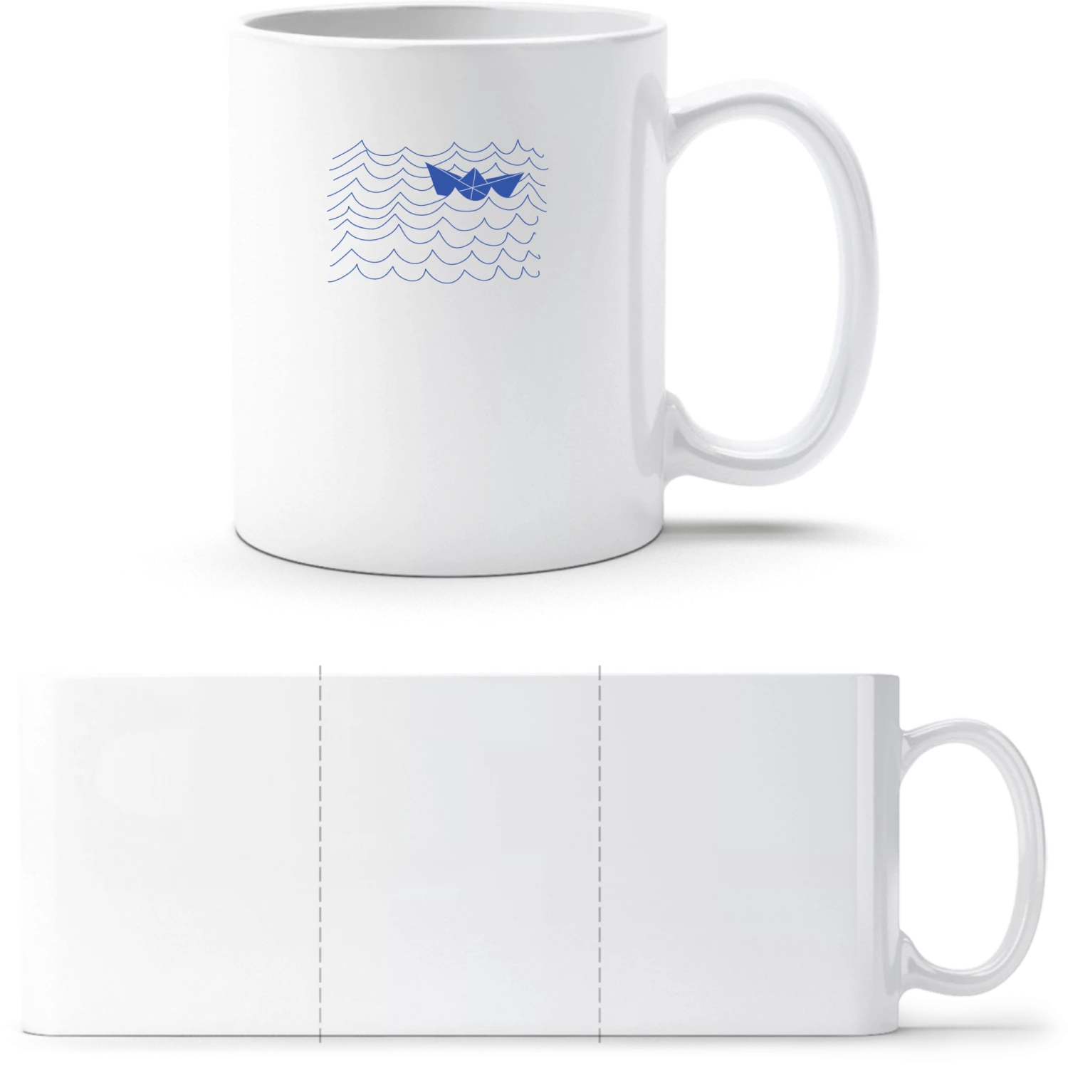 Paper Ship - White White mug - front