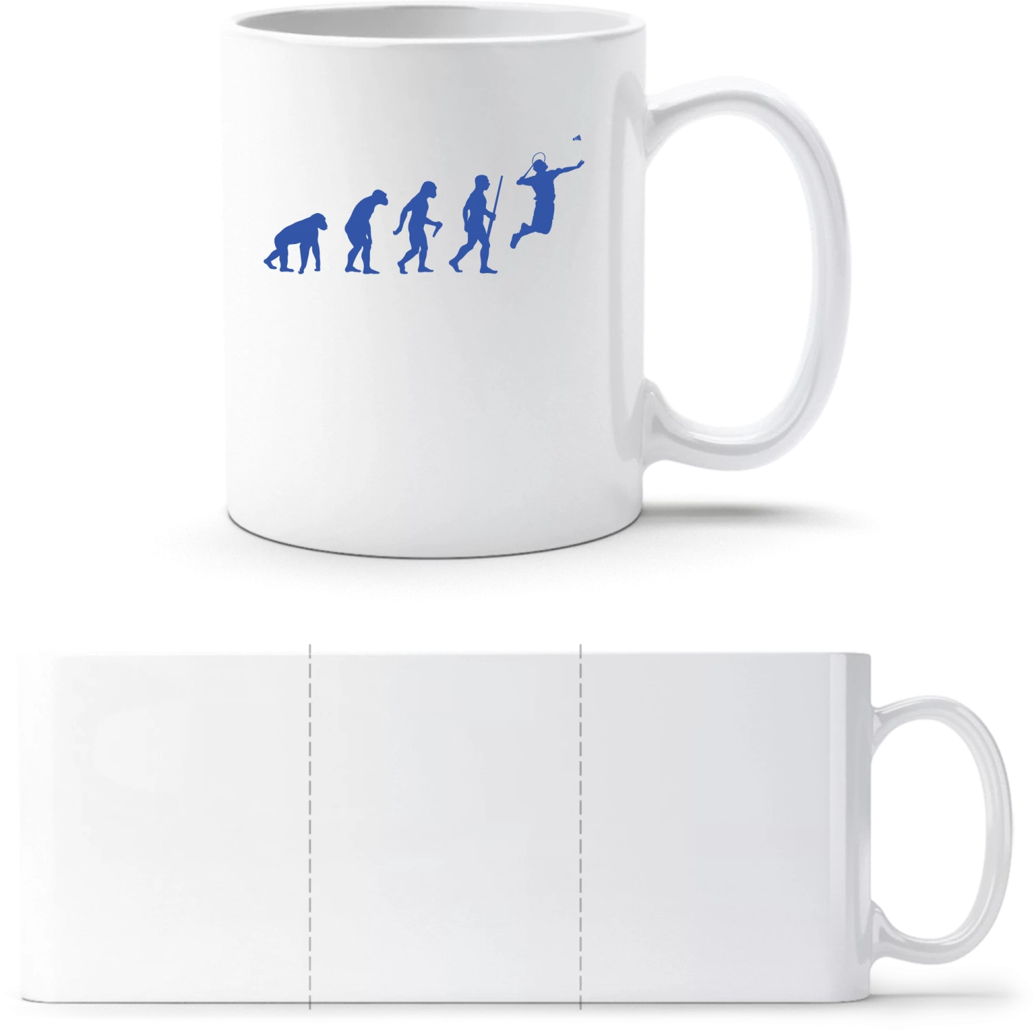 Badminton Evolution - White White mug - front