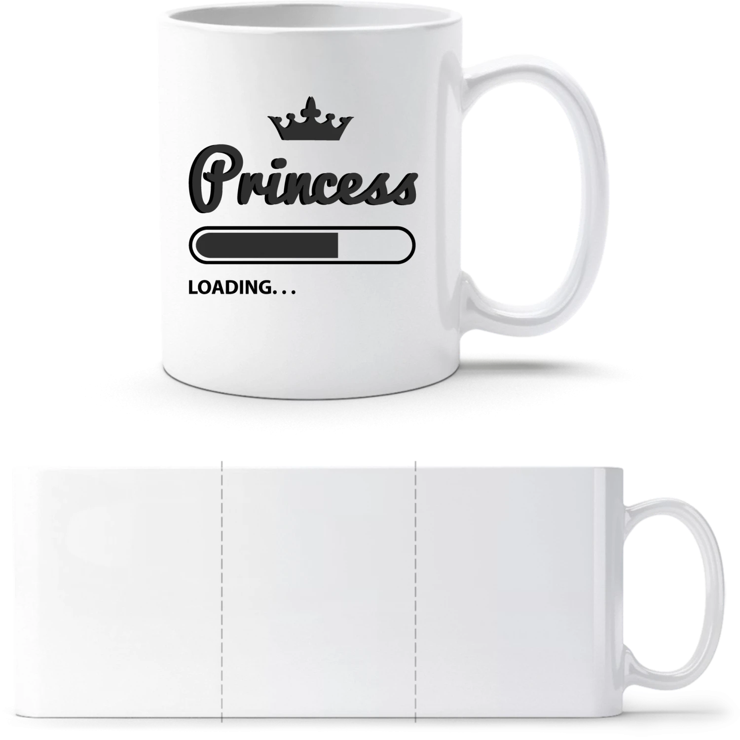 Princess Loading - White White mug - front