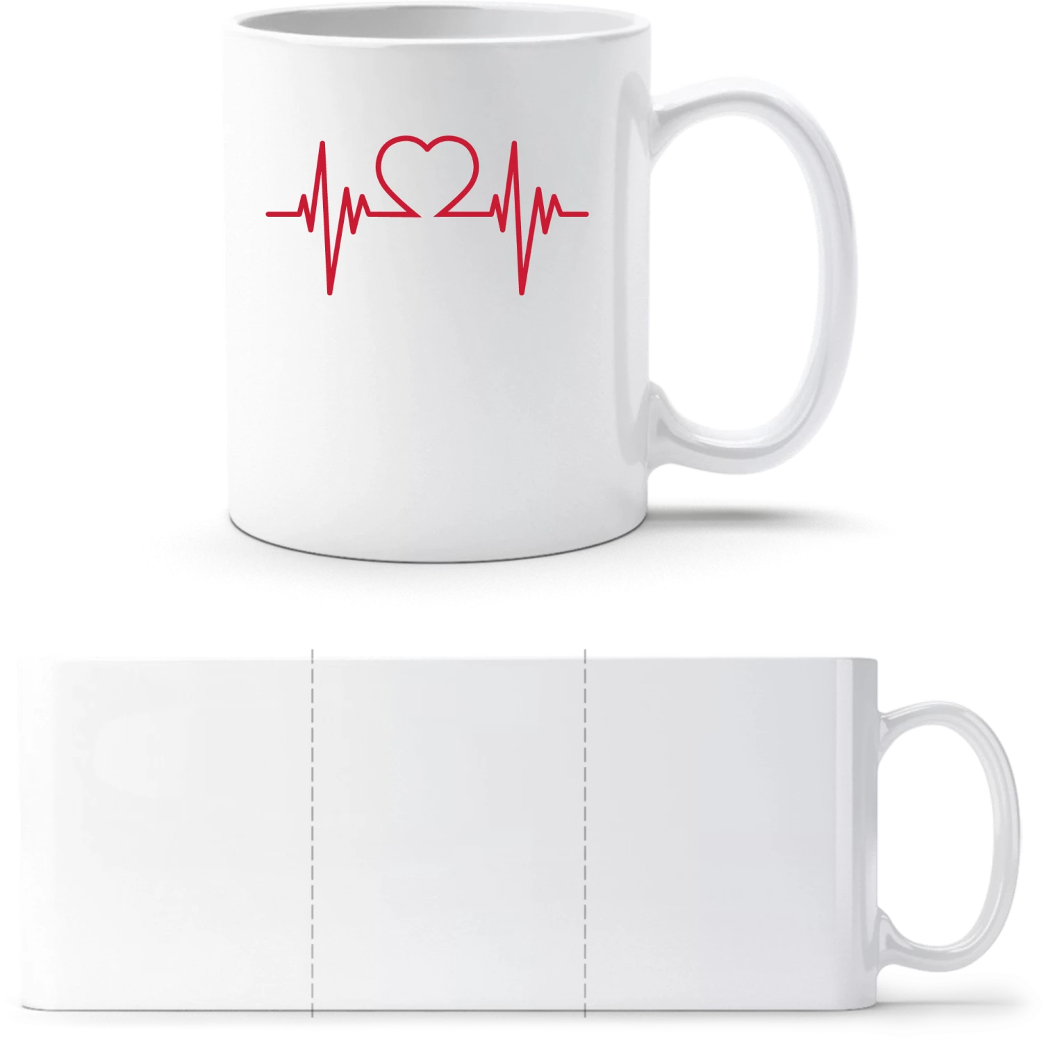Heart Pulse - White White mug - front