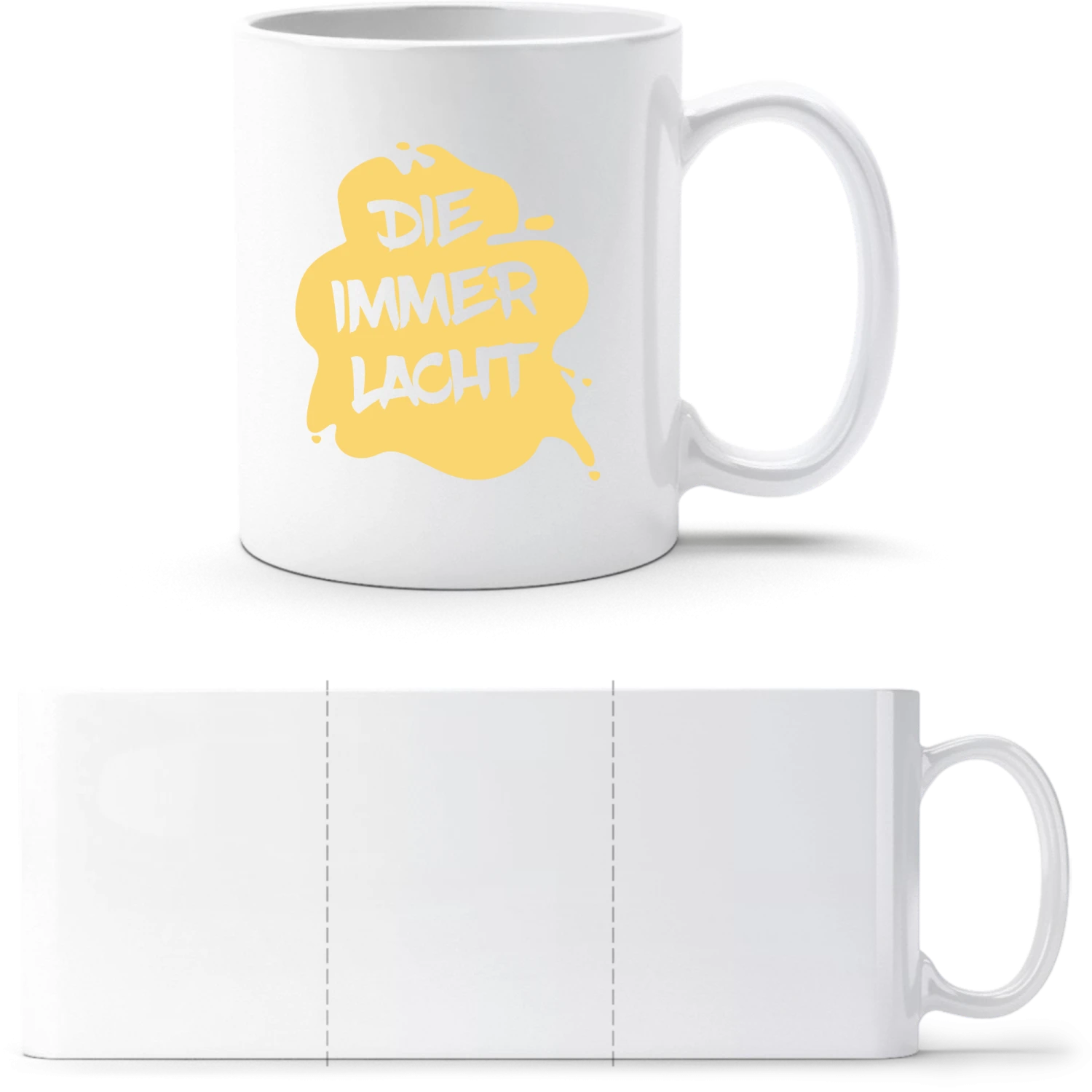 Die immer lacht - White White mug - front