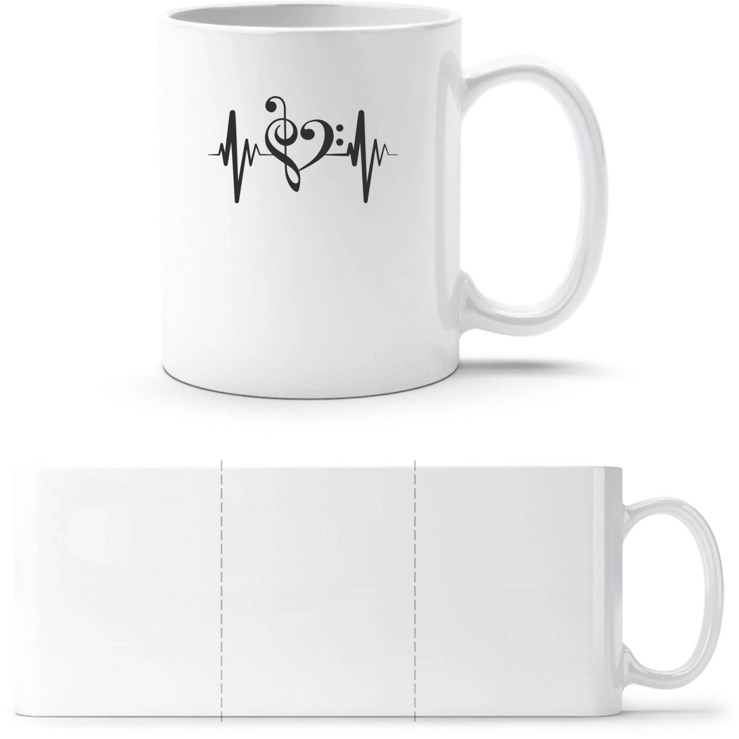 Music Pulse - White White mug - front
