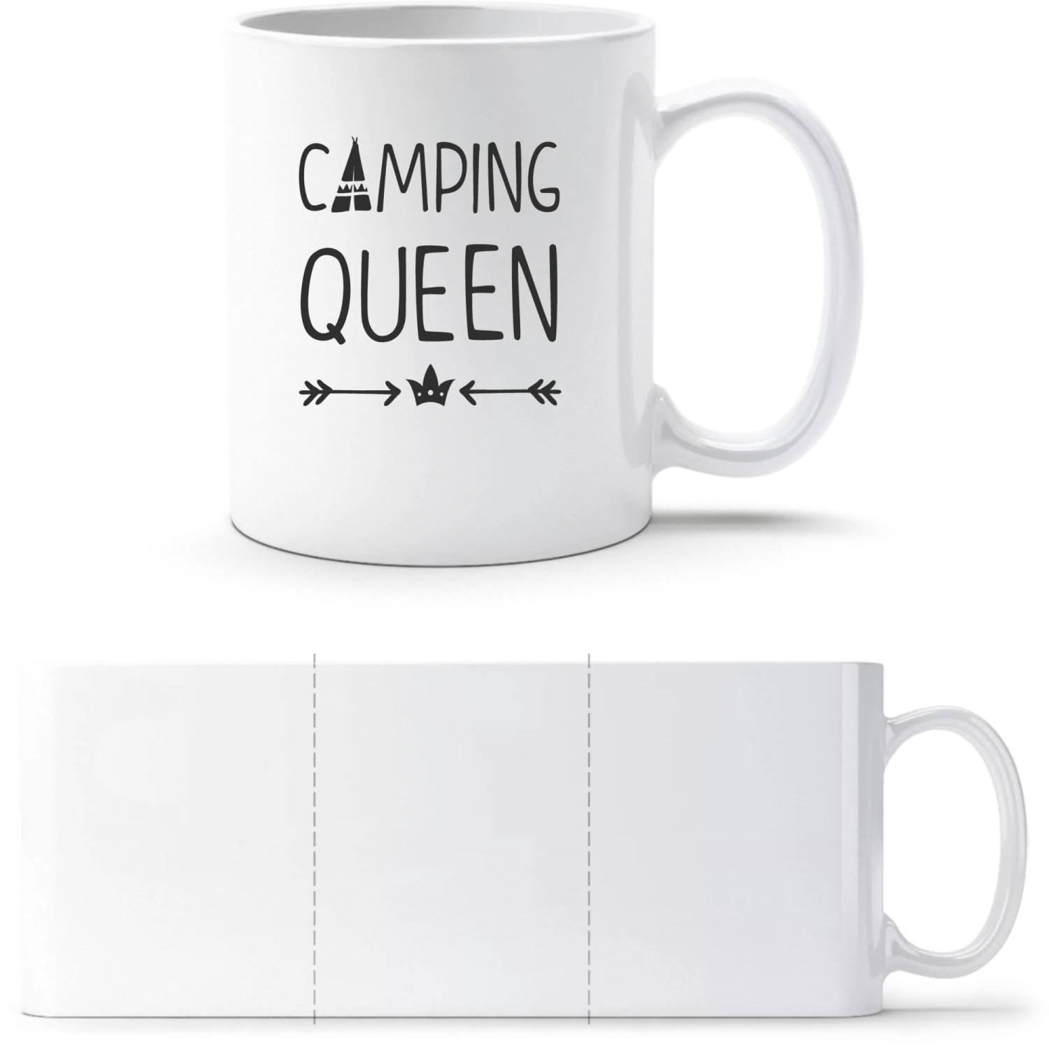 Camping Queen - White White mug - front