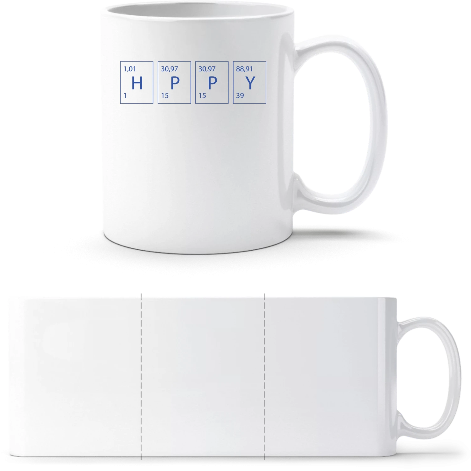 Happy Chemical - White White mug - front