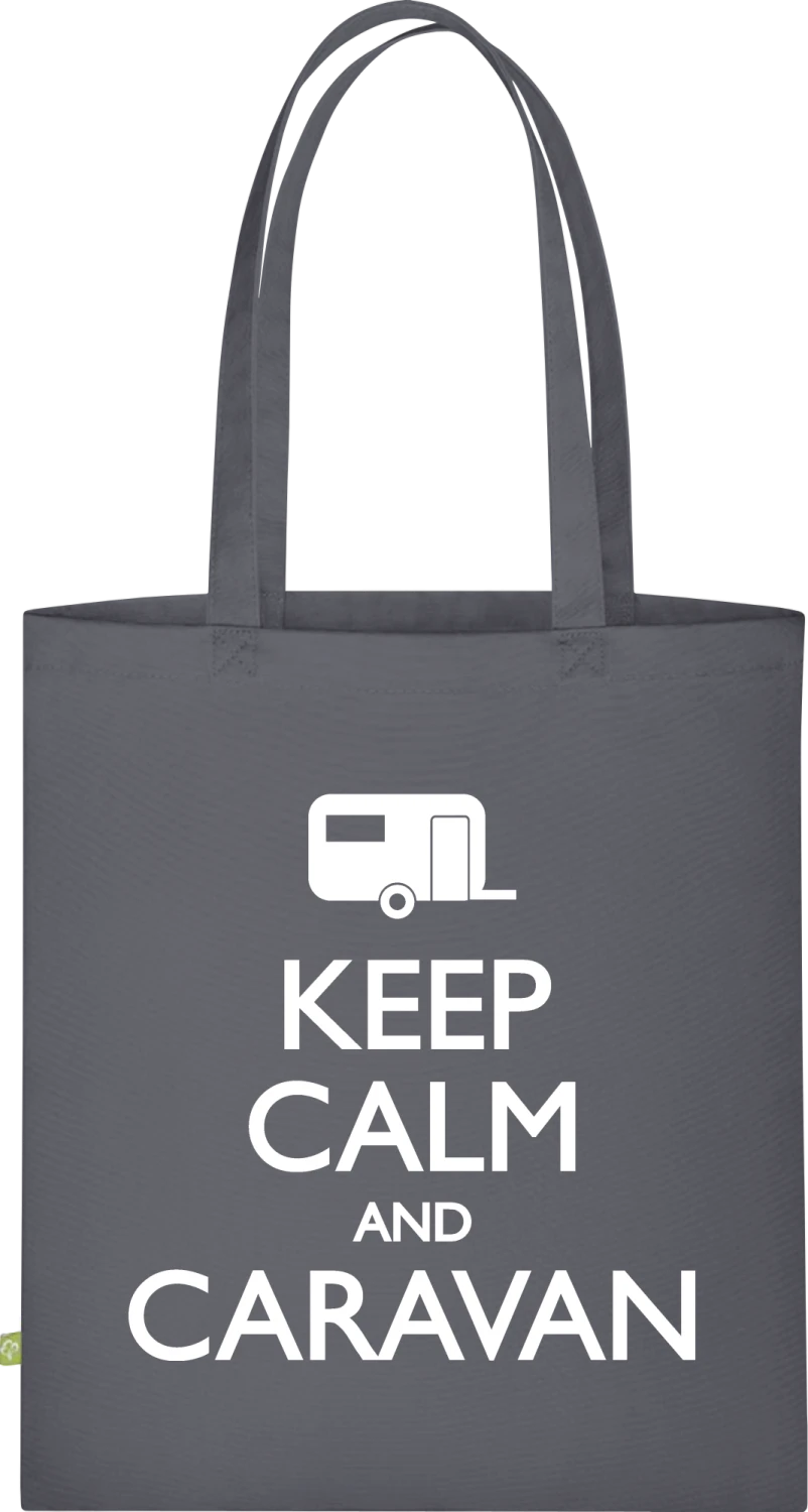 Keep Calm Caravan - Graphite Grey Organic Bag for Life - Front