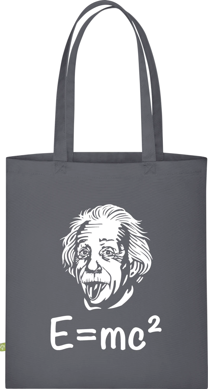 E MC2 Einstein - Graphite Grey Organic Bag for Life - Front