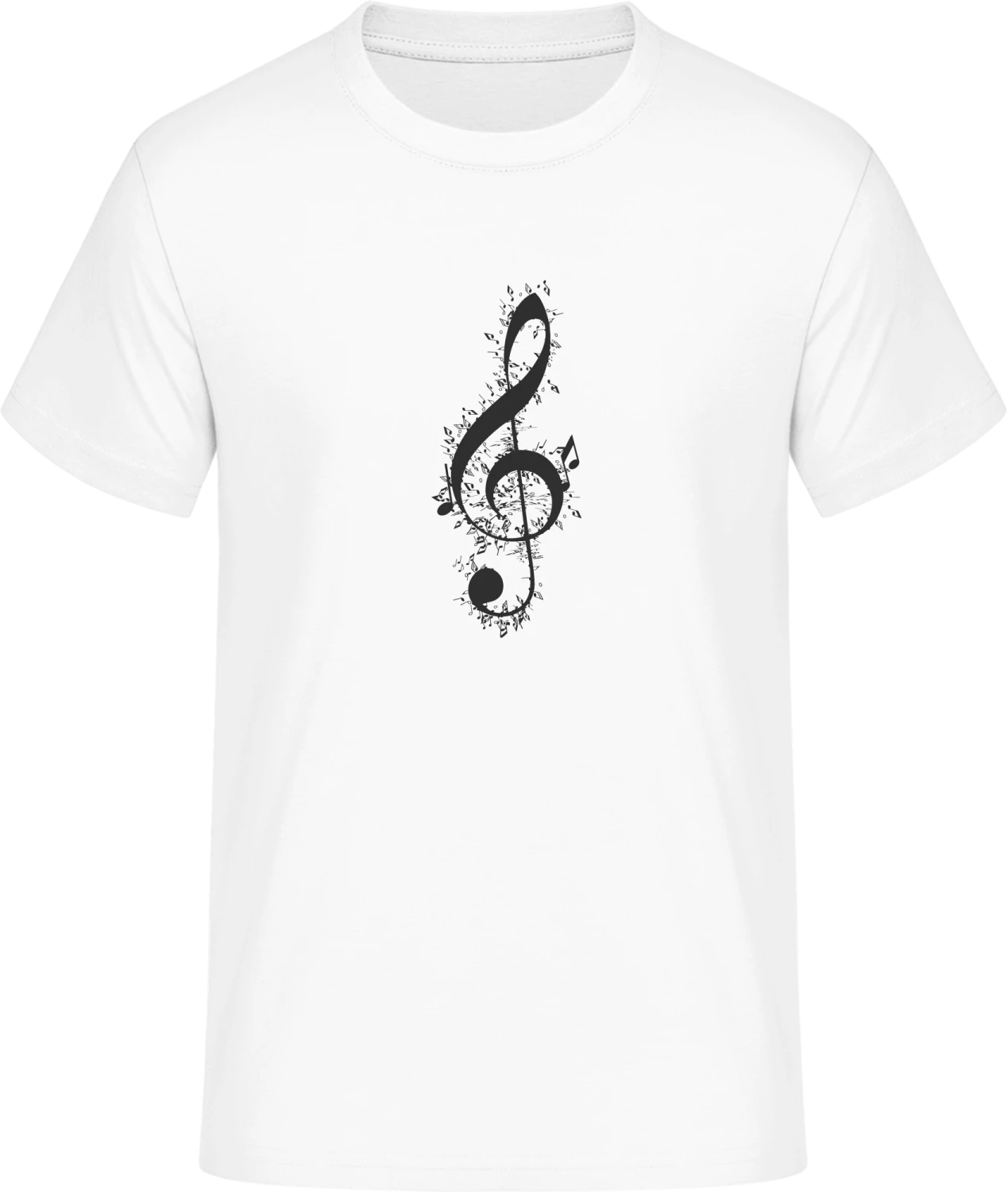 Stylish Music Note - Front_Weiß