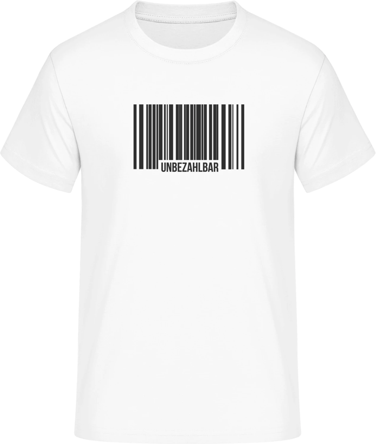 Unbezahlbar Barcode - Front_Weiß