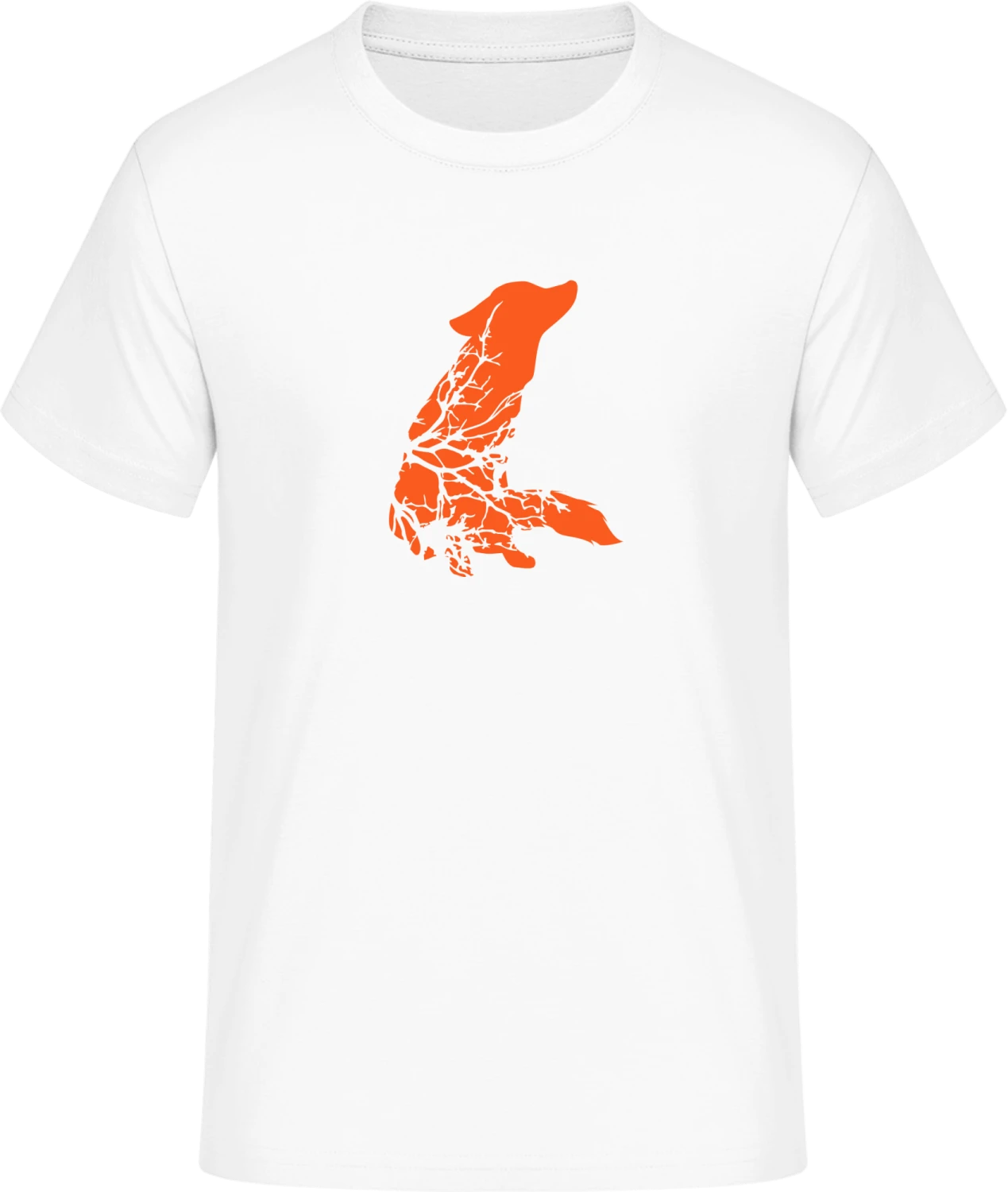 Fox With Branch - Front_Weiß