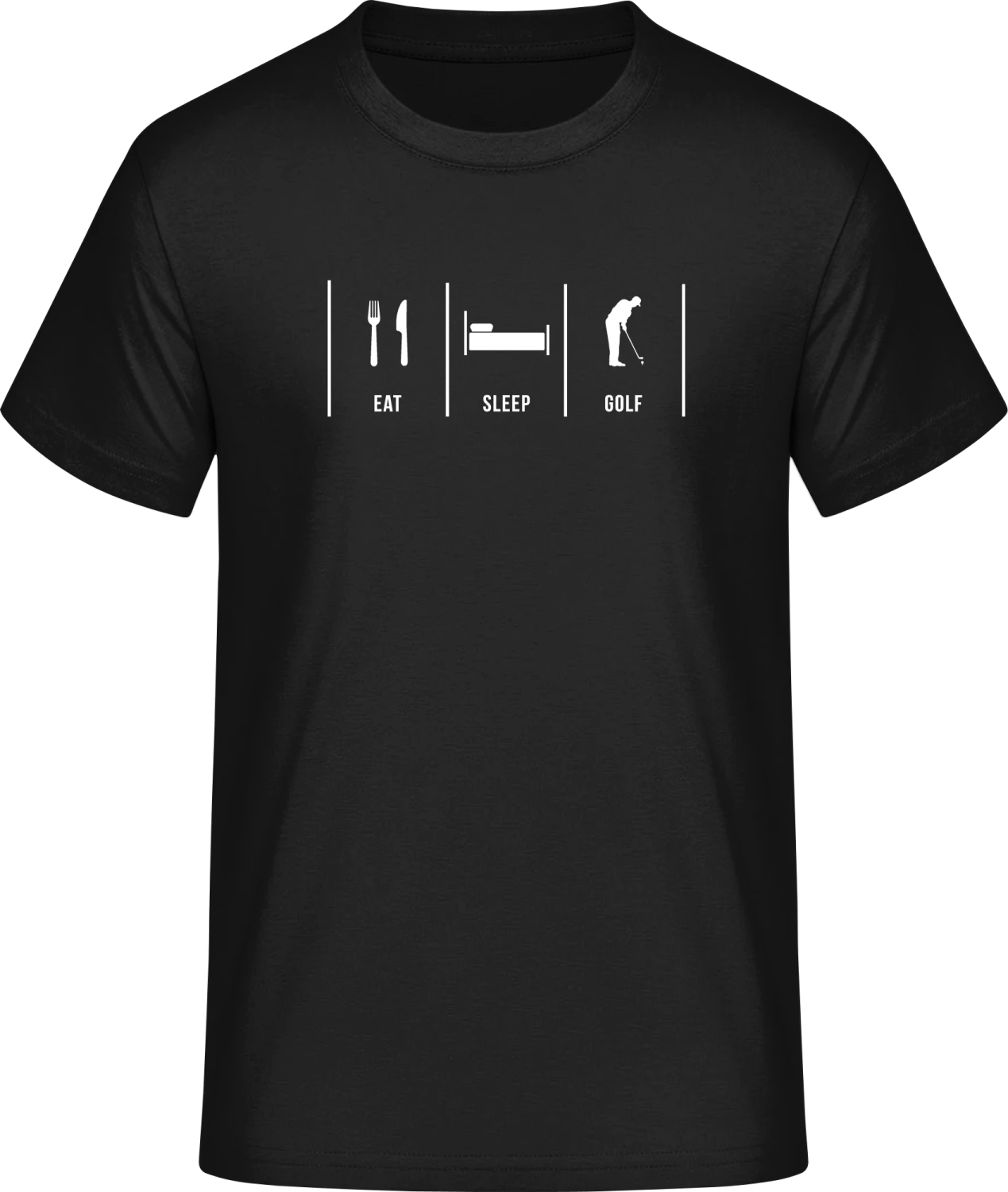 Eat Sleep Golf - Front_Schwarz