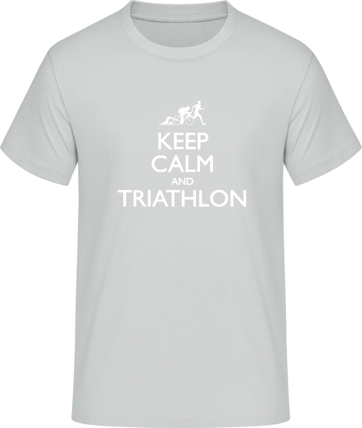Keep Calm And Triathlon - Front_Pacific grey