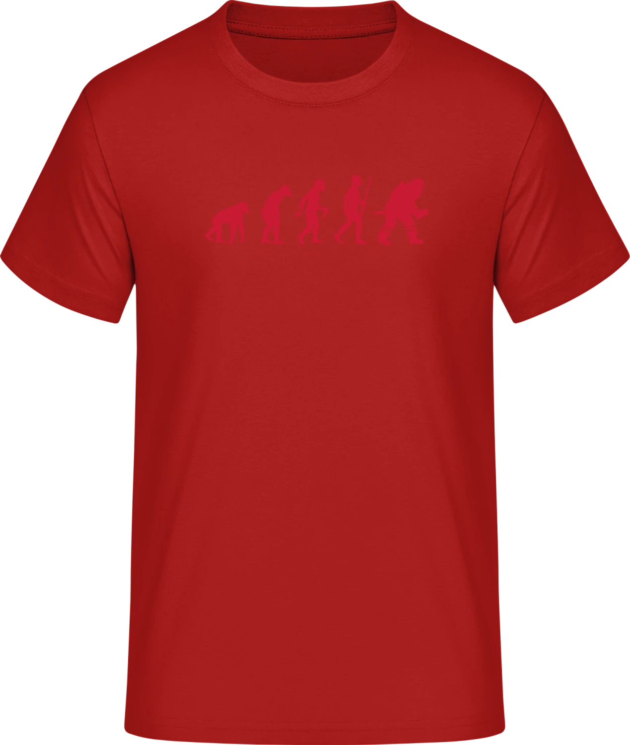 Firefighter Evolution - Red #E190 T-Shirt - Front