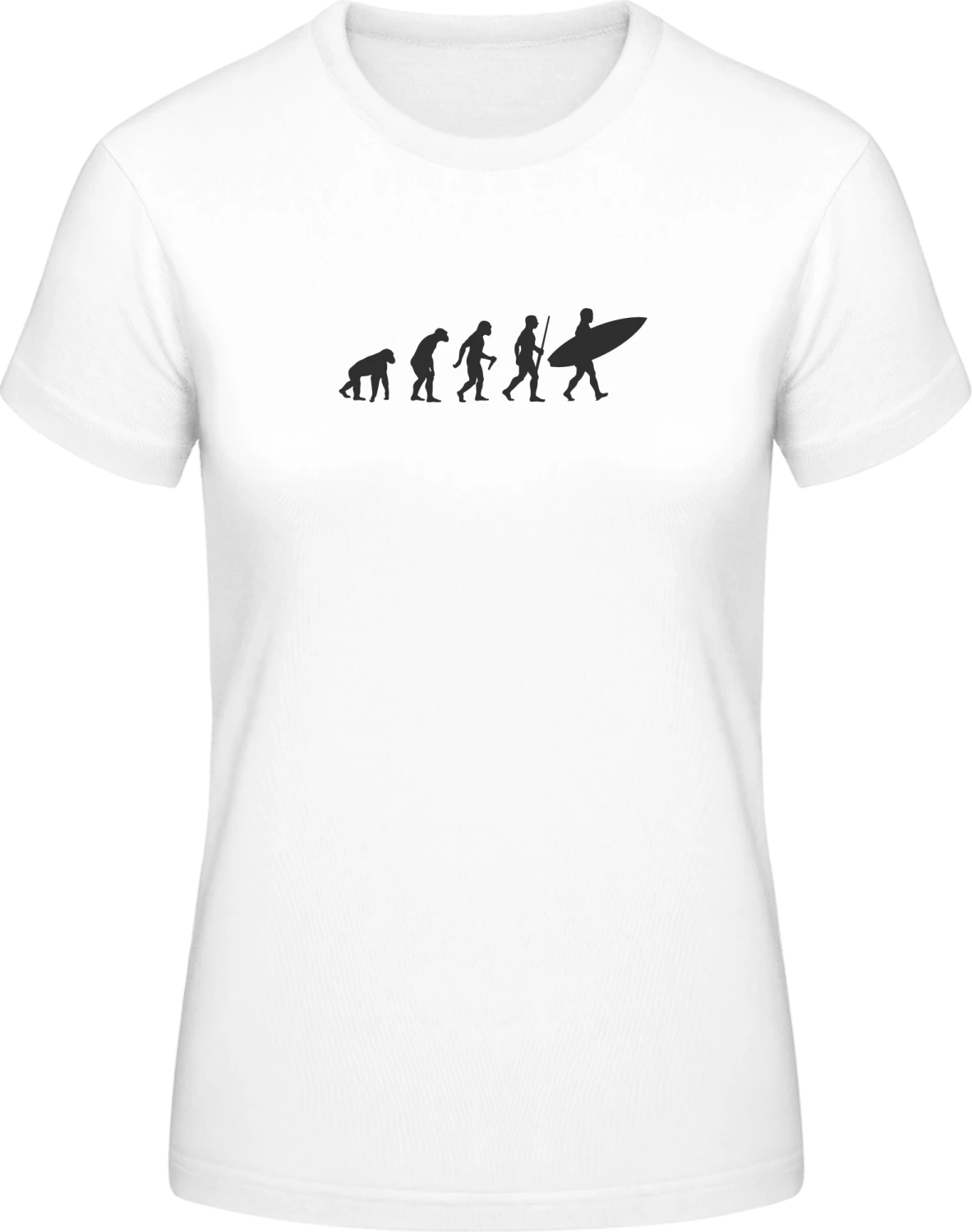 Surfer Evolution - White #E190 women T-Shirt - Front