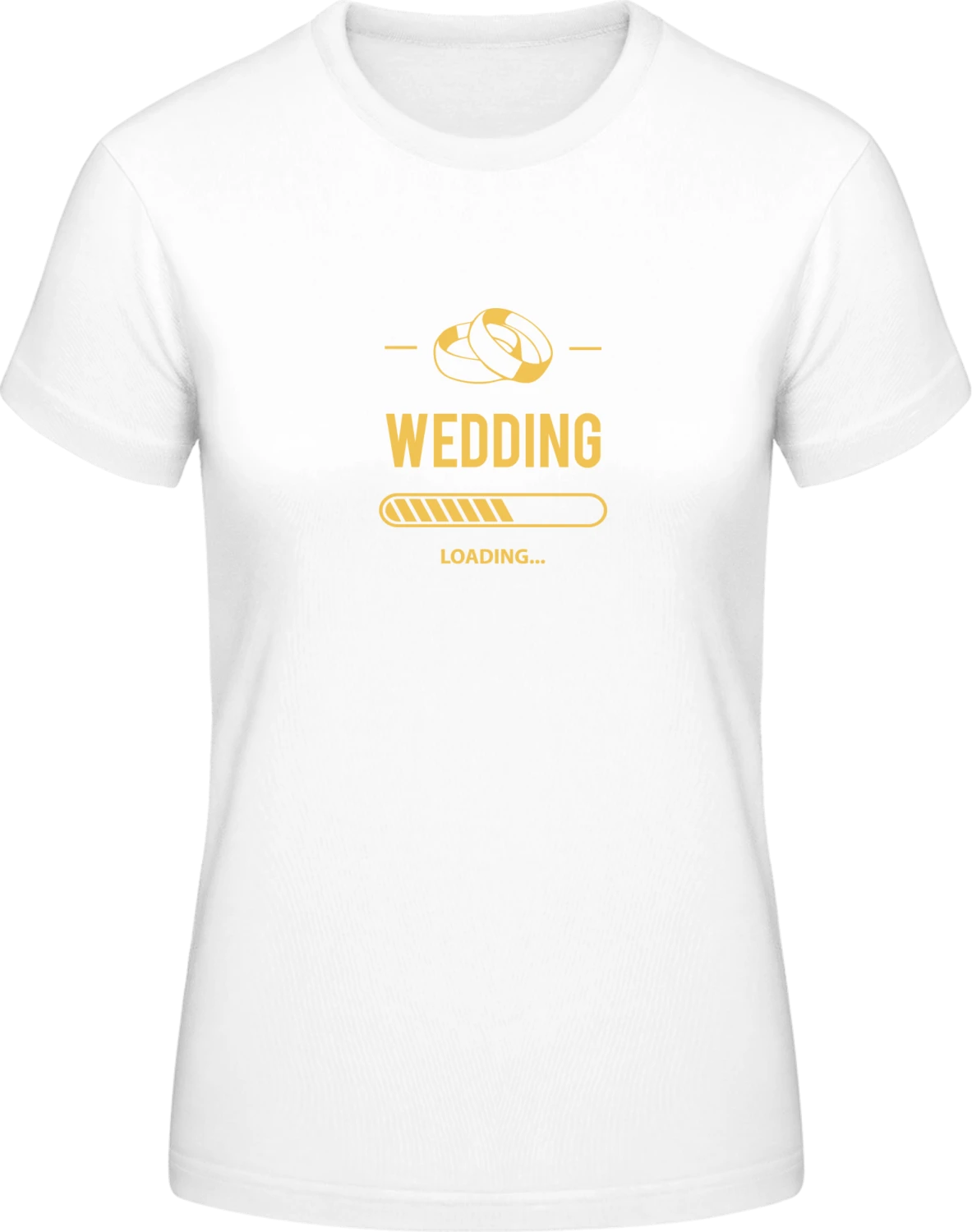Wedding Loading - White #E190 women T-Shirt - Front