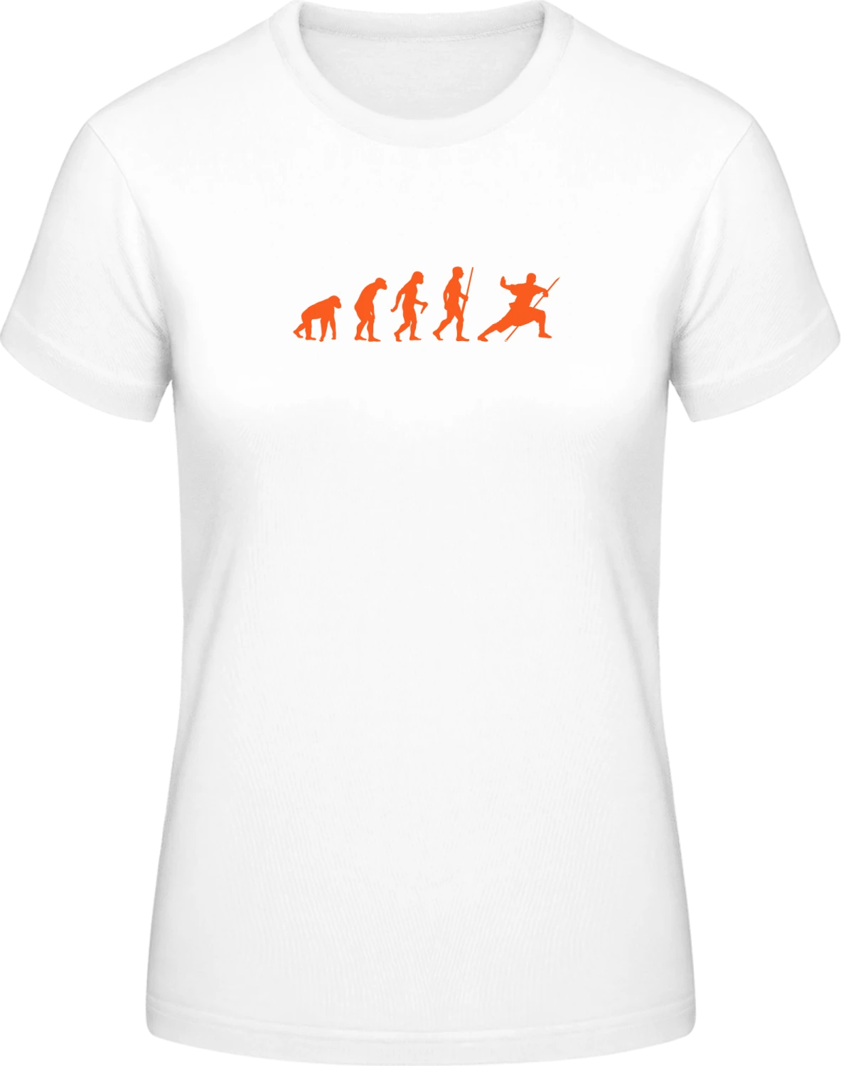 Kung Fu Evolution - White #E190 women T-Shirt - Front