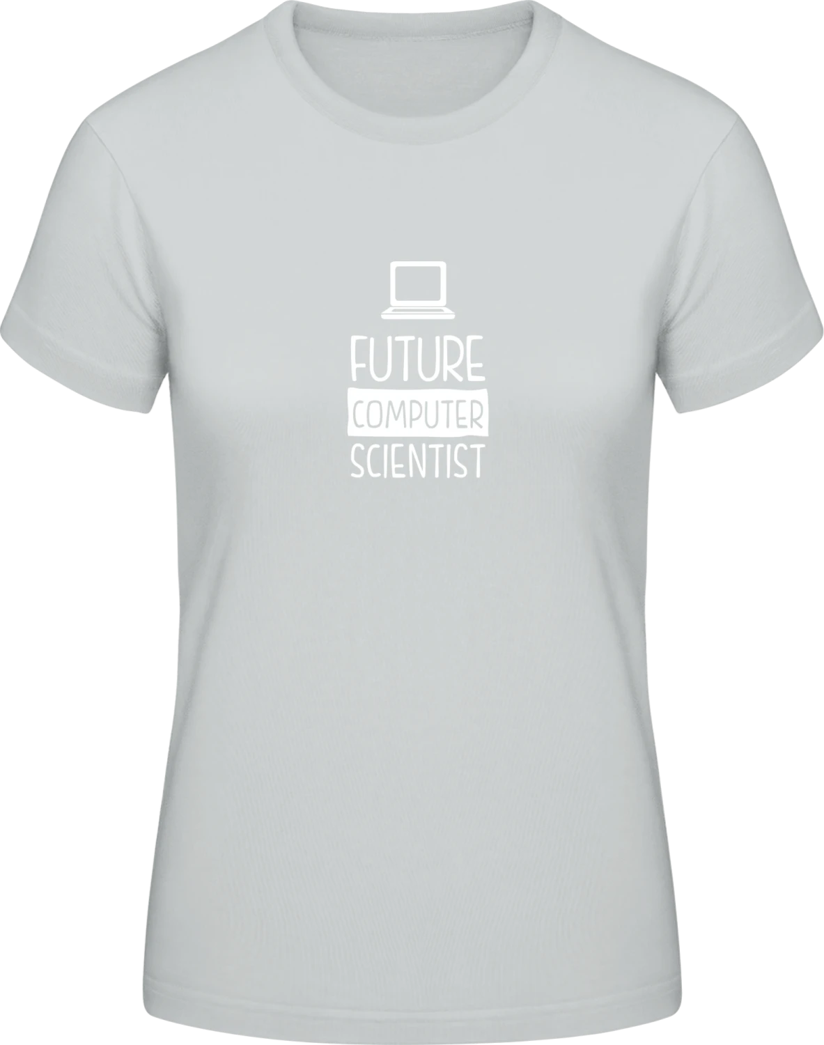 Future Computer Scientist - Pacific grey #E190 women T-Shirt - Front