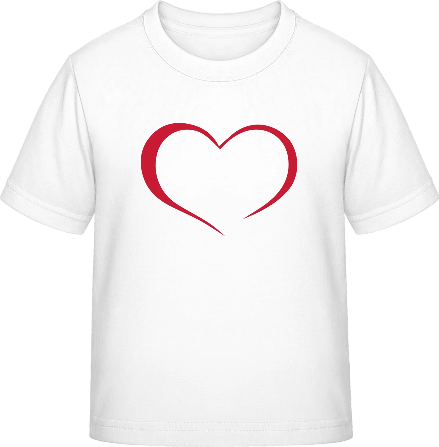 Heart Logo - White Exact 190 Kids - Front