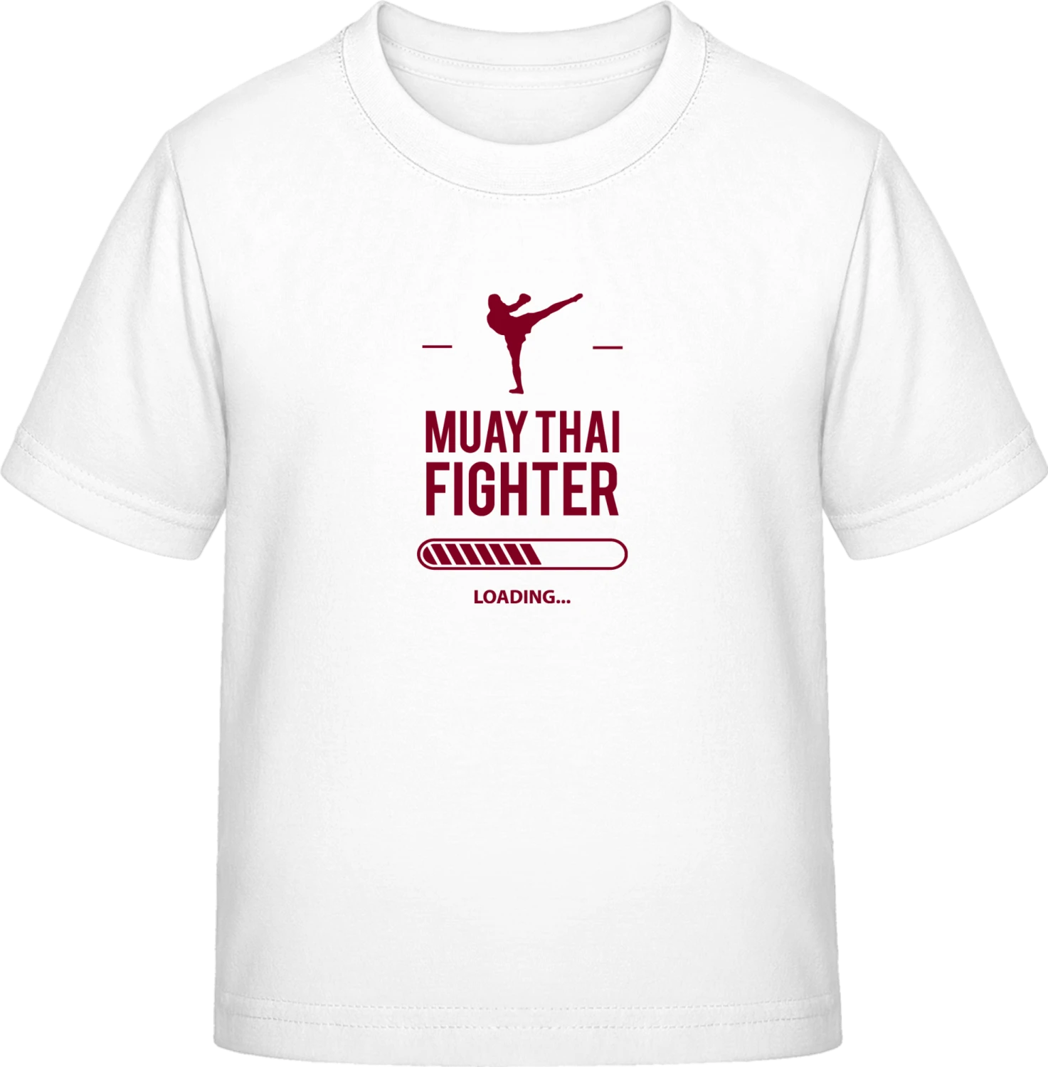 Muay Thai Fighter Loading - White Exact 190 Kids - Front