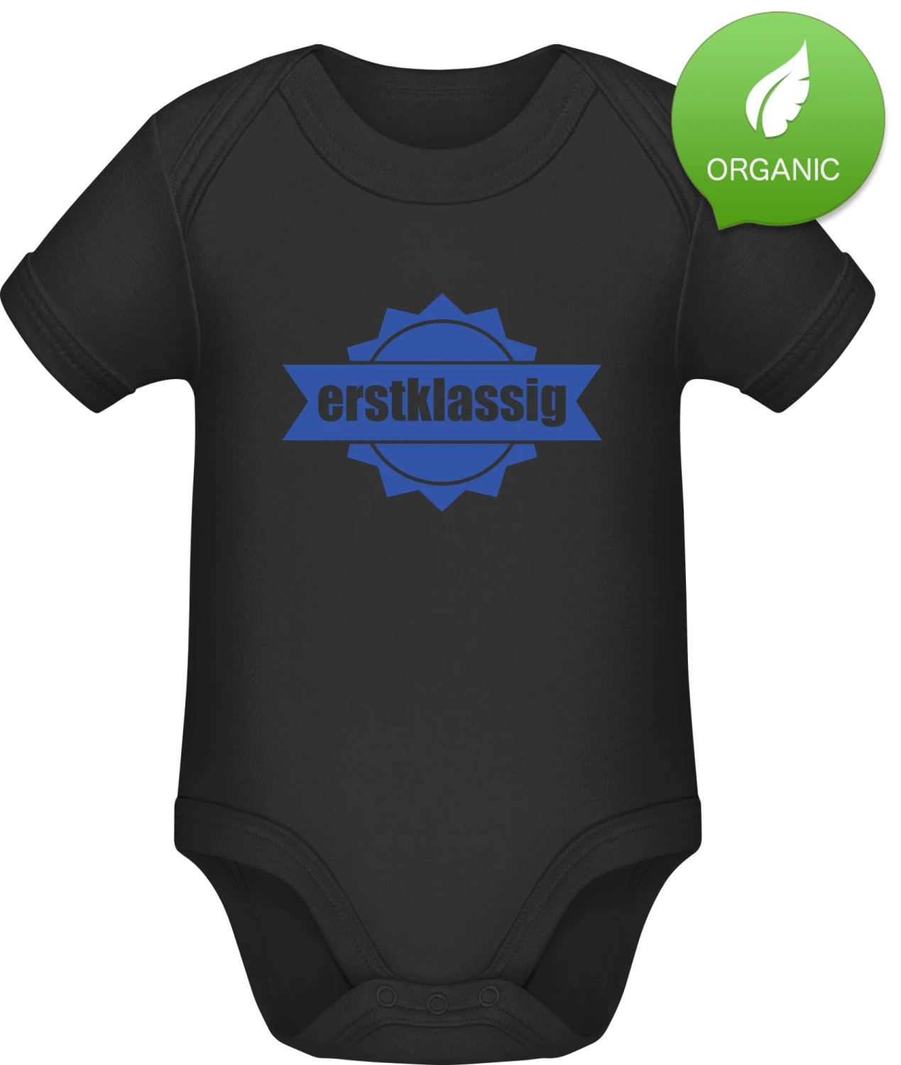 Erstklassig - Black Organic Bodysuit - Front