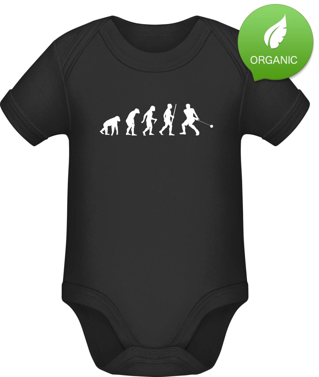 Hammer Throw Evolution - Black Organic Bodysuit - Front