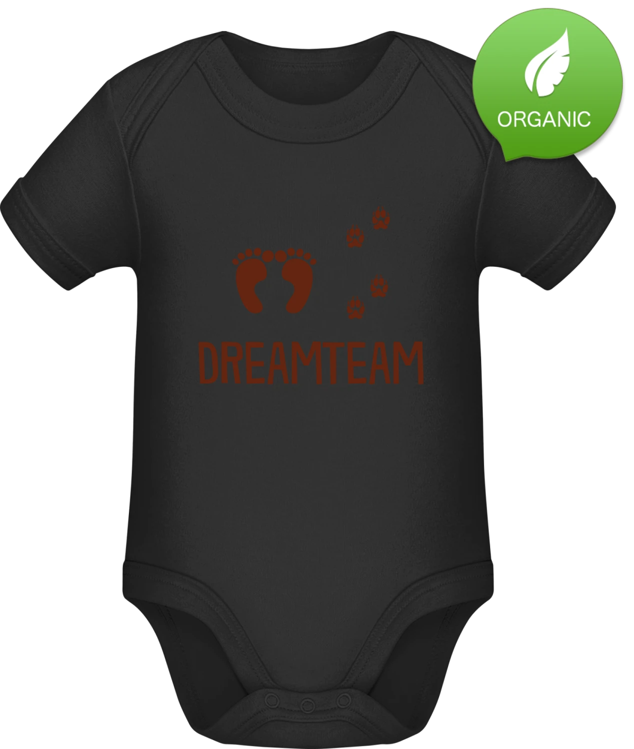 Dreamteam Pet - Black Organic Bodysuit - Front